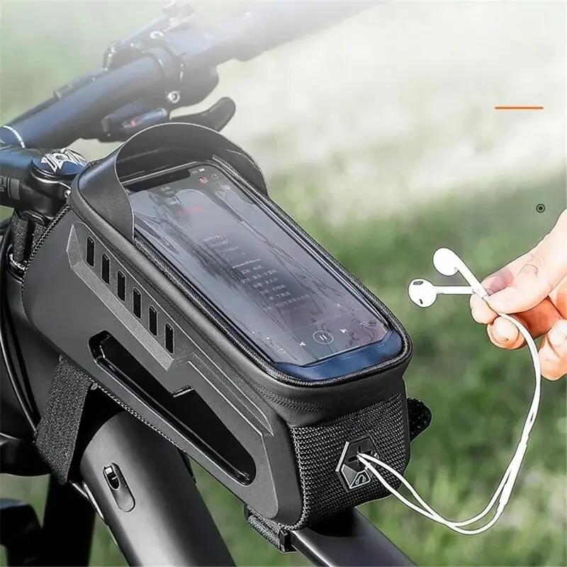 Sacoche de rangement à coque rigide de tube supérieur de vélo de route et VTT 5/7