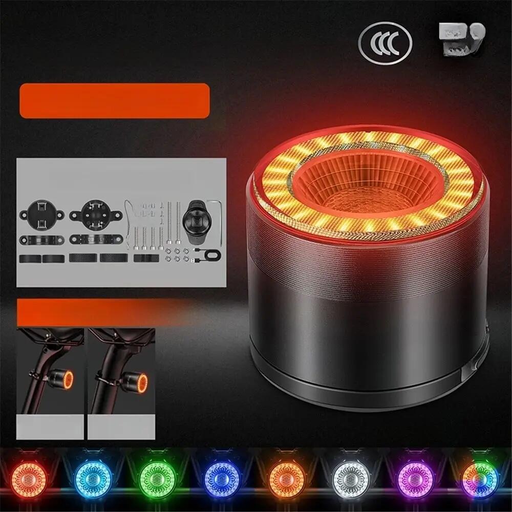 Feu LED intelligent avec détection et avertisseur VTT WEST BIKING 2/7