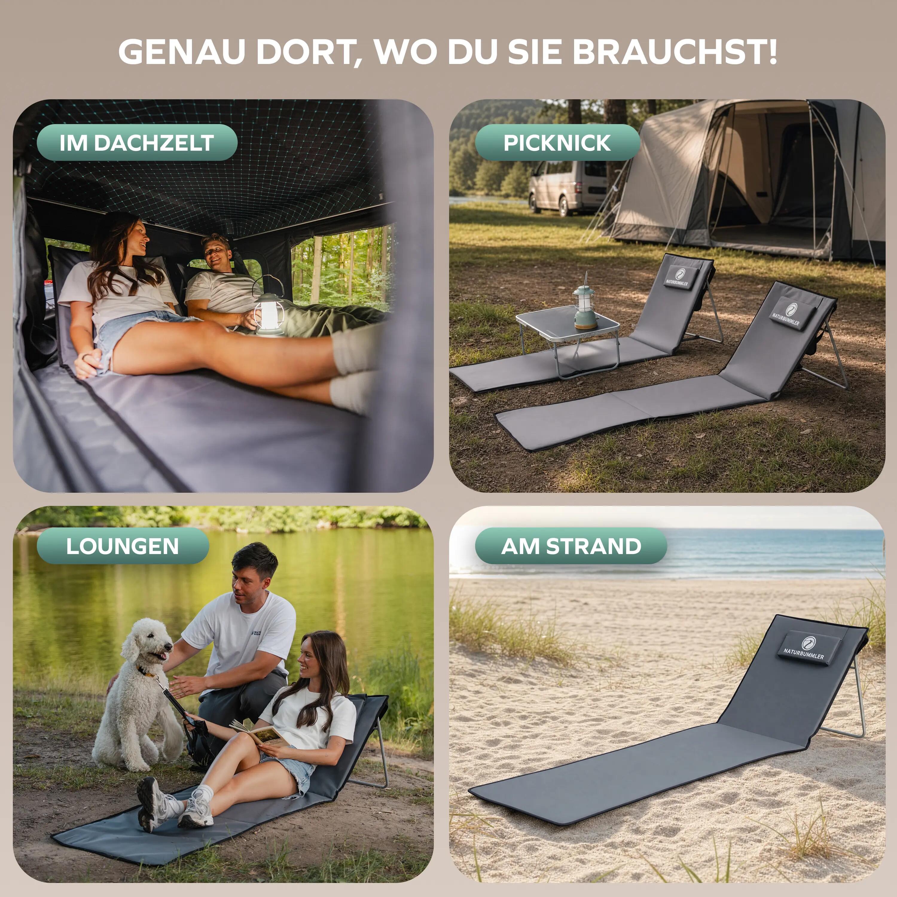 Camping Liege klappbar 180 cm verstellbare Rückenlehne Cloud Lounge+ 2.0 6/7