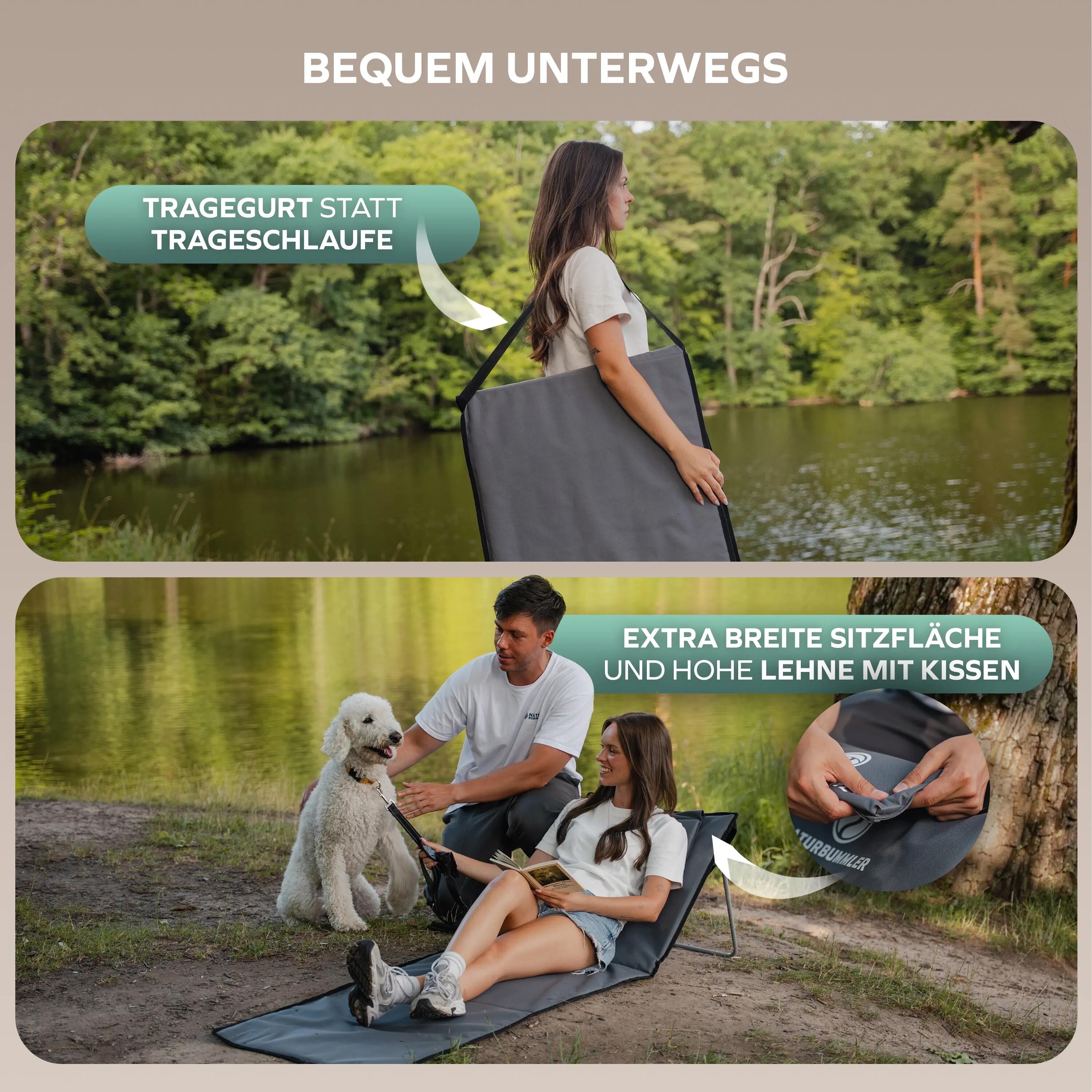 Camping Liege klappbar 180 cm verstellbare Rückenlehne Cloud Lounge+ 2.0 5/7