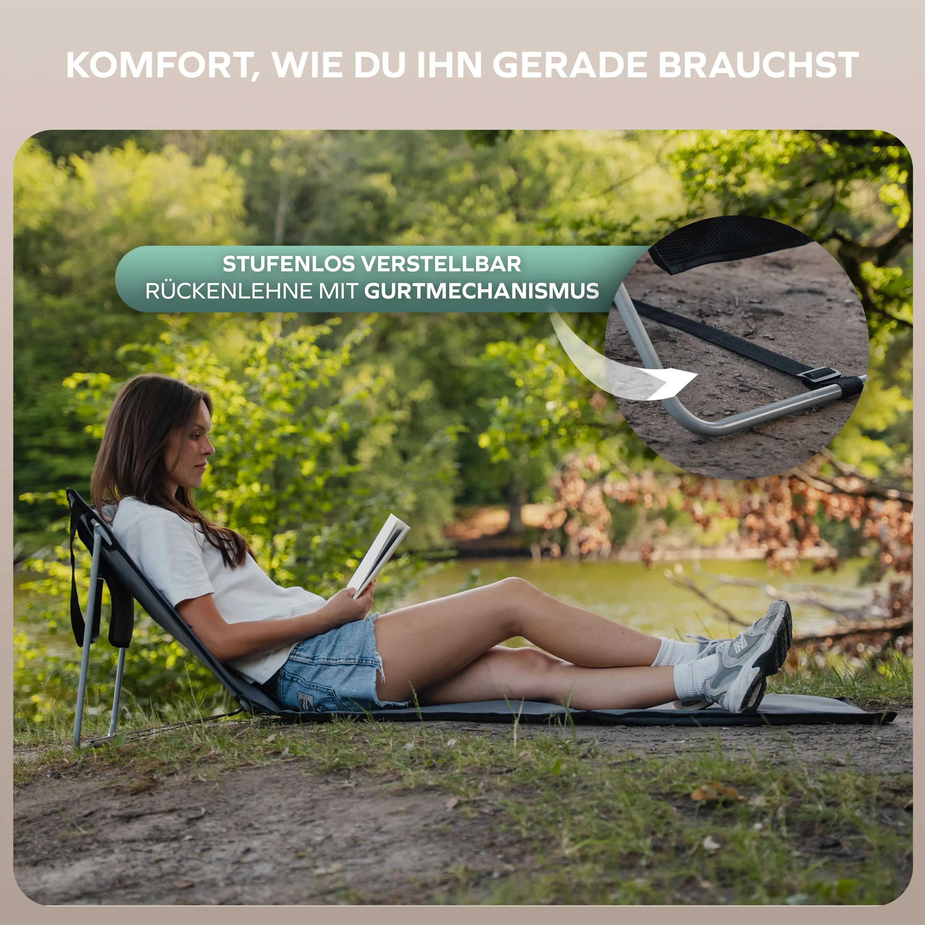 Camping Liege klappbar 180 cm verstellbare Rückenlehne Cloud Lounge+ 2.0 3/7