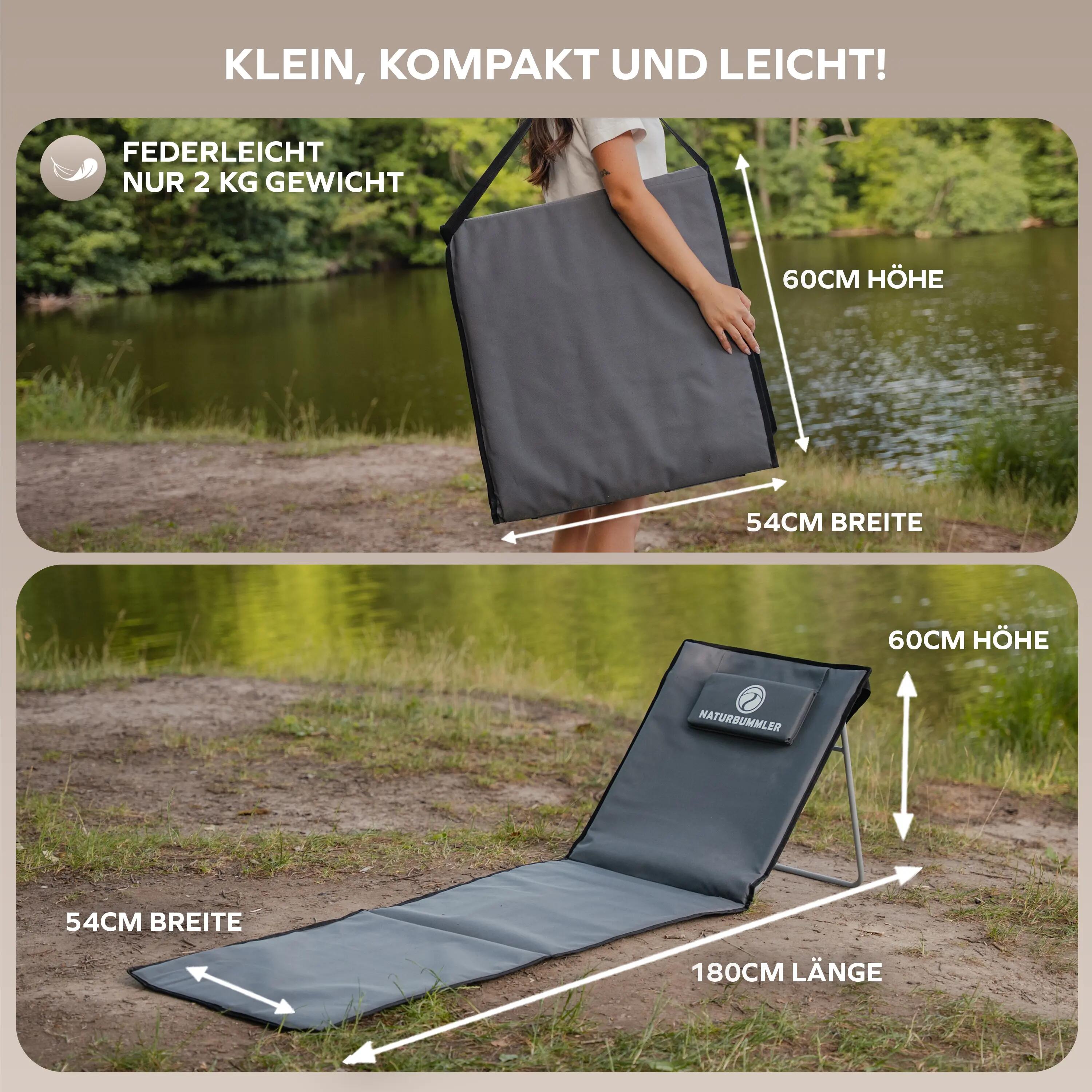Camping Liege klappbar 180 cm verstellbare Rückenlehne Cloud Lounge+ 2.0 2/7