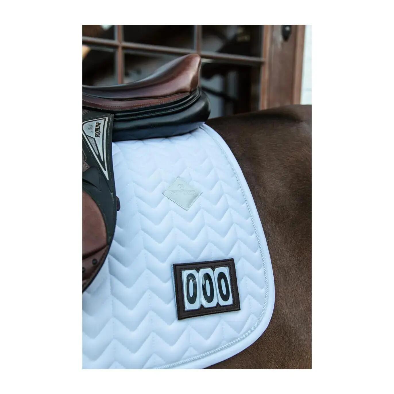 Saddle Pad fishbone competiton show jumping white 3/5