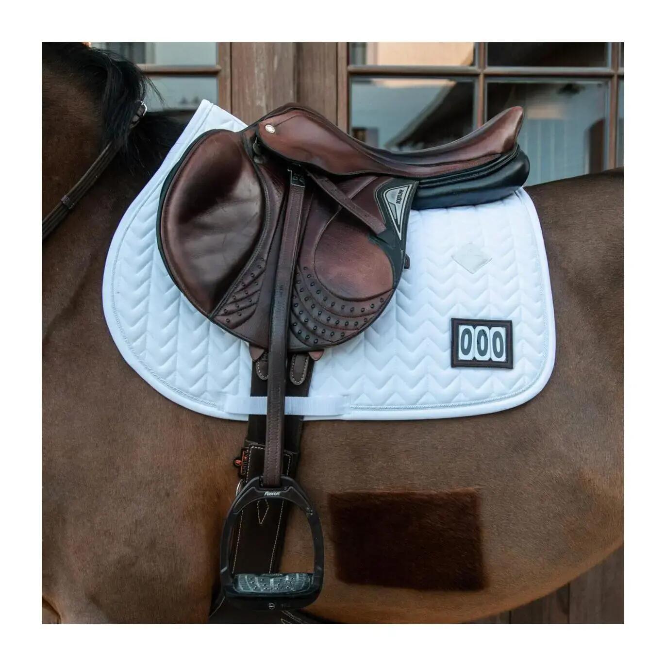 Saddle Pad fishbone competiton show jumping white 2/5
