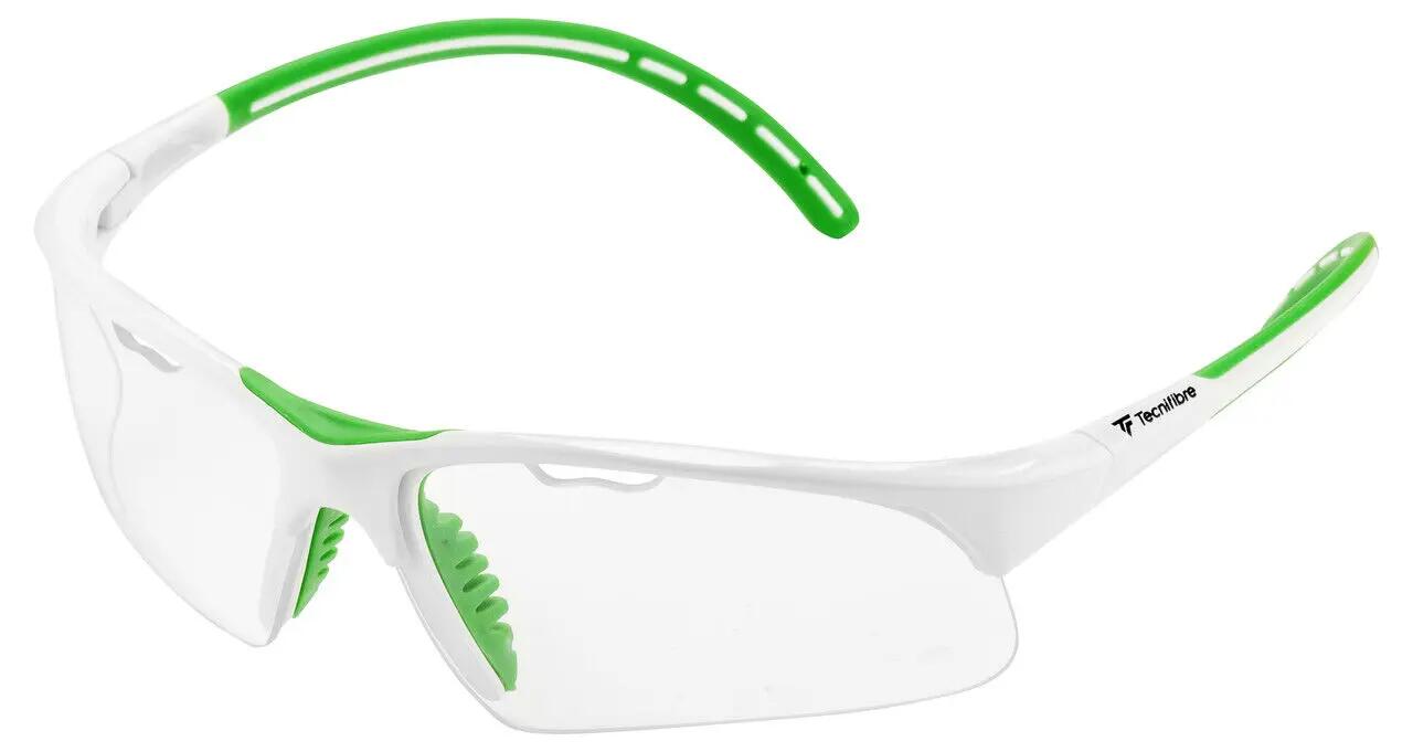Tecnifibre Squash Absolute Protective Glasses Sports Eyewear in White/Green
