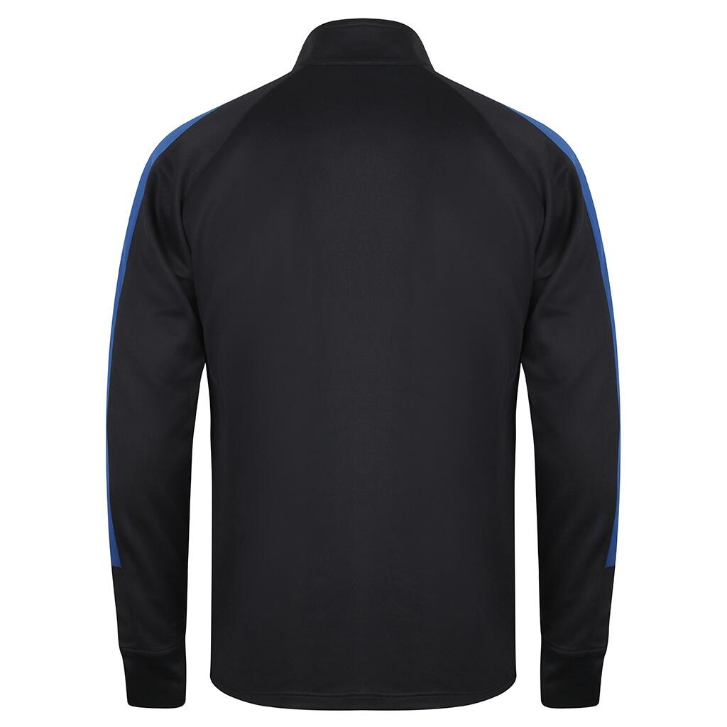 Mens Knitted Tracksuit Top (Navy/Royal) 2/3