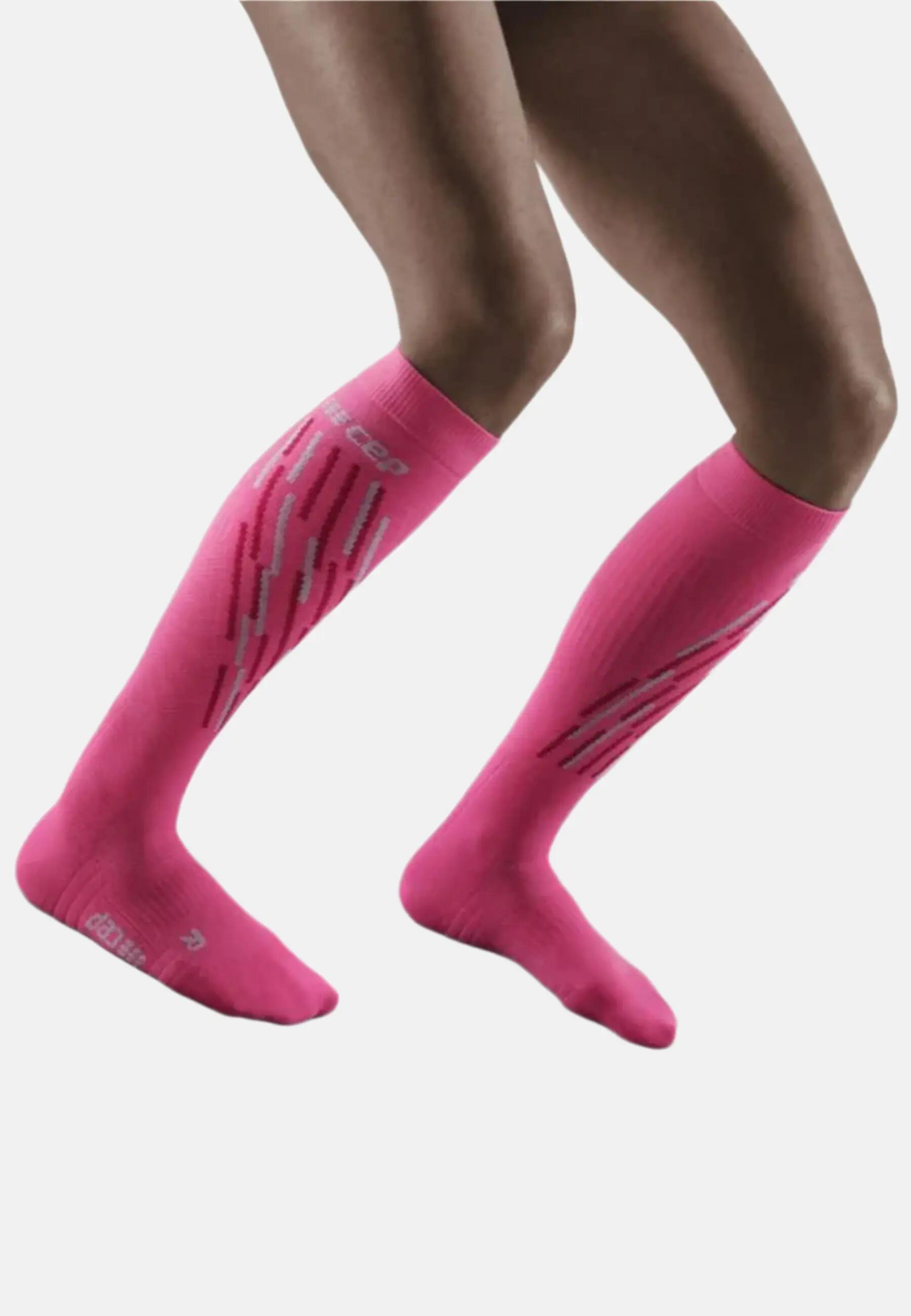 Chaussettes ski - Femme - Compression mi-mollet - Rose/Flash pink 2/11