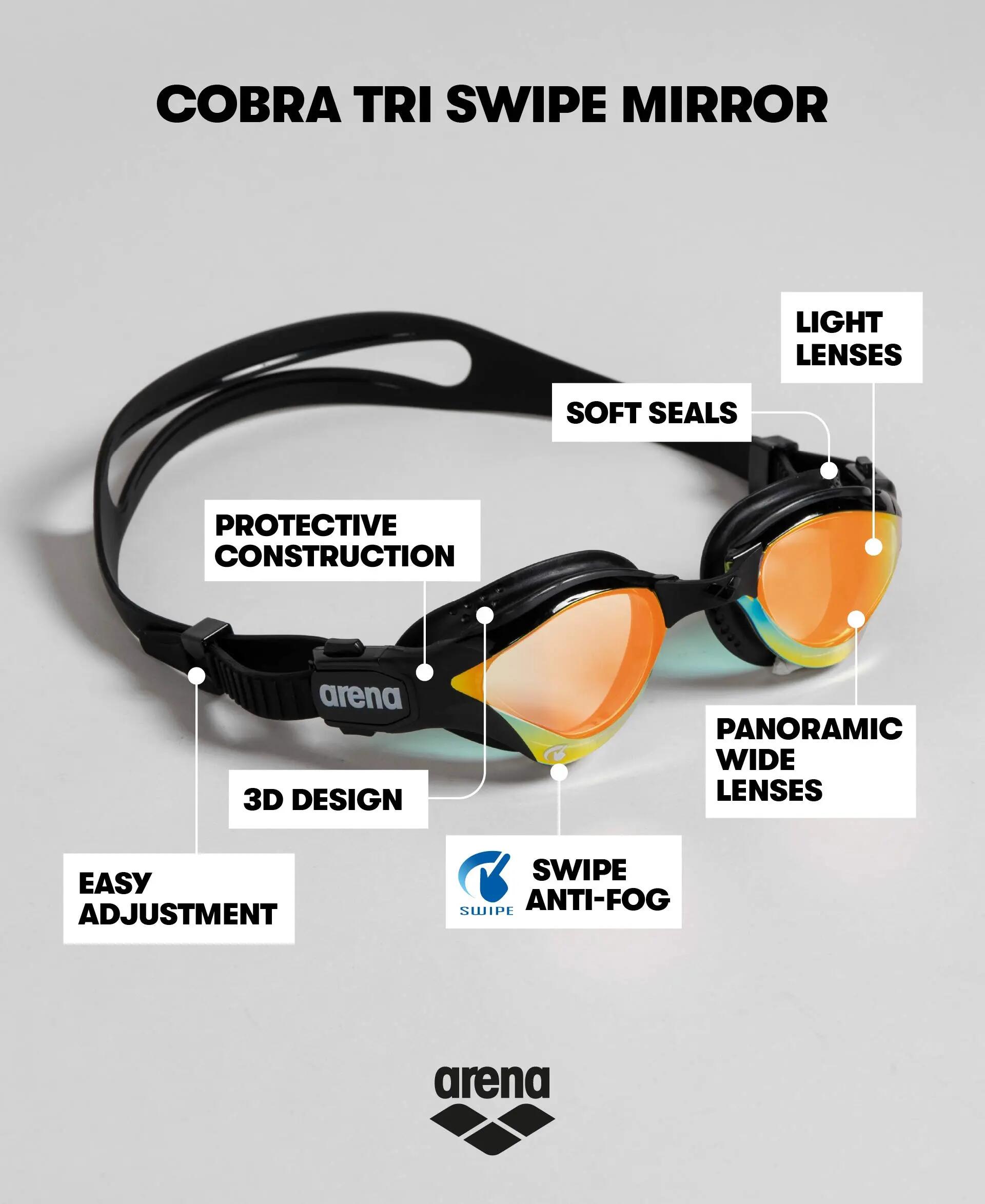 Schwimmbrille Arena Cobra Tri Swipe Mirror 3/9