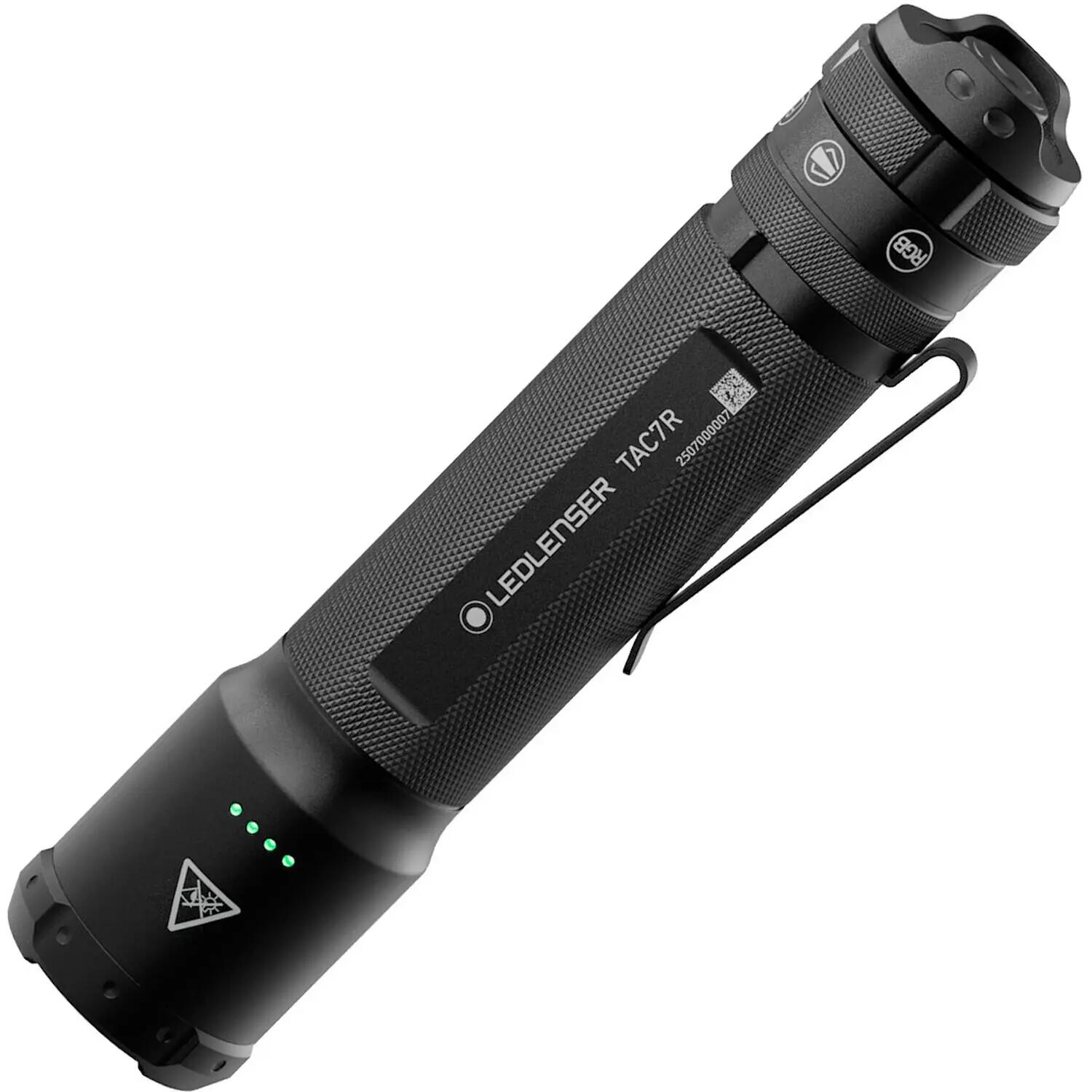 Lampe torche tactique – Chasse, Aventure – 3200lm IP68 370m RGB – TAC7R 3/15