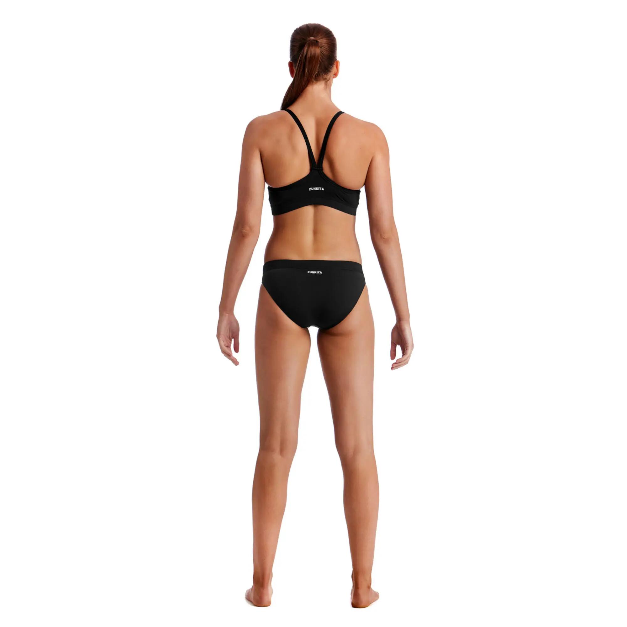 Bikini - top Funkita Sports Top STILL BLACK - góra 7/8