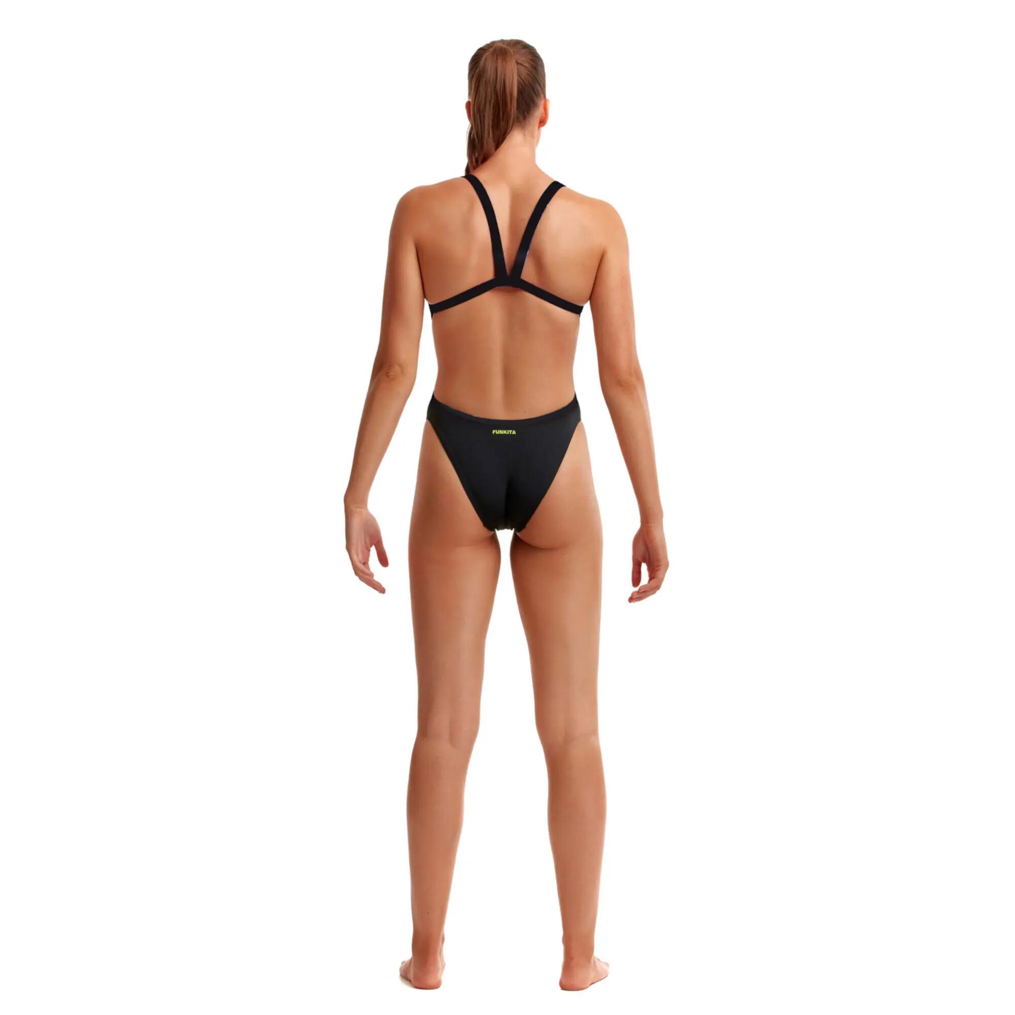 Damski strój do pływania Funkita Still Black - Brace Free 7/8
