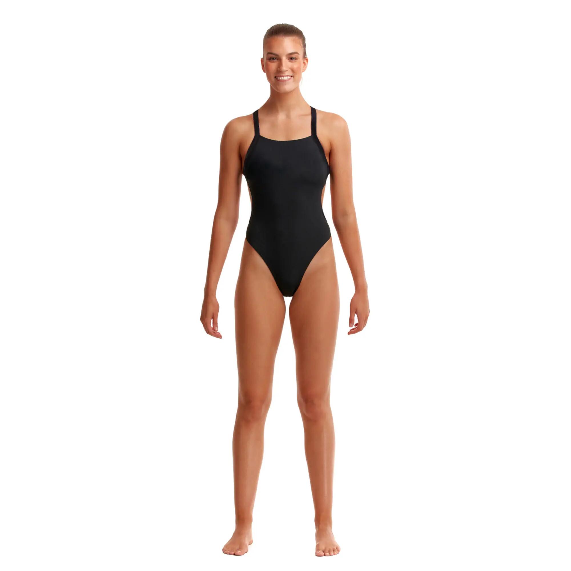 Damski strój do pływania Funkita Still Black - Brace Free 6/8