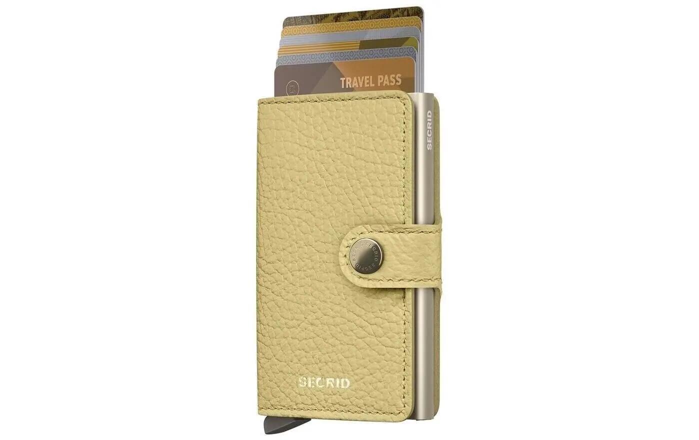 SECRID Miniwallet Pebble Portafoglio in pelle vera Butter Yellow 2/3