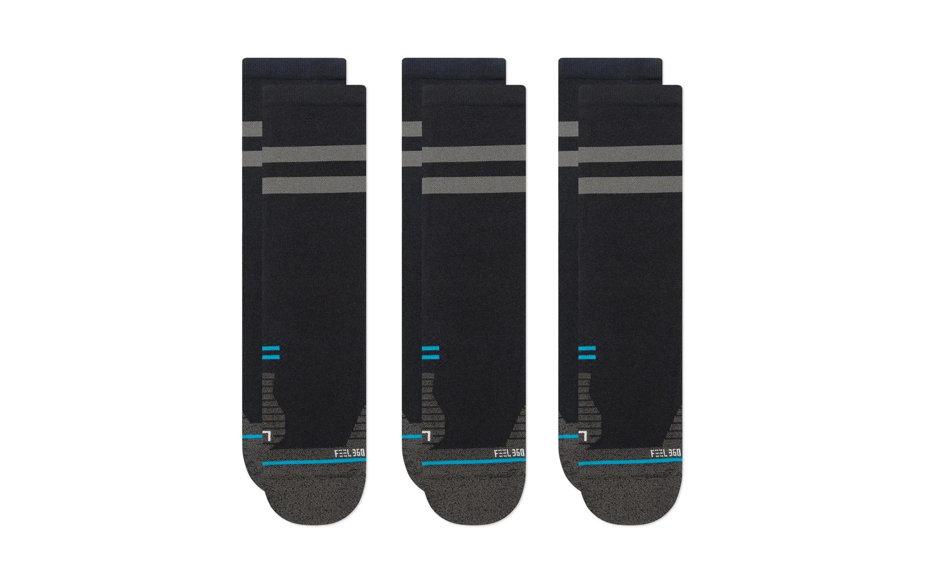 Chaussettes Stance Perf Franchise Ultra Light Crew Noir (Pack de 3 Paires) 2/2