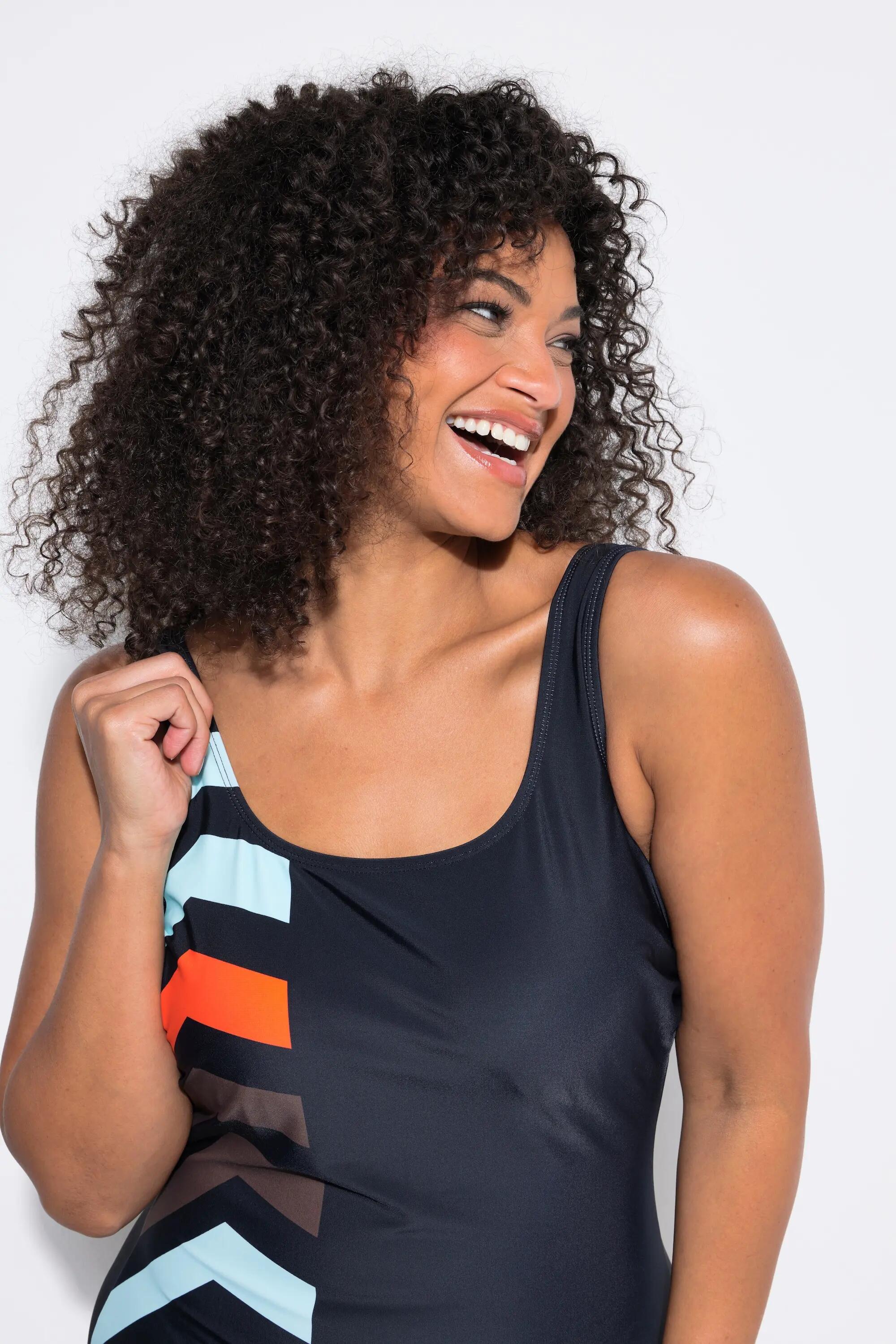 Femme Maillot de bain sans bonnets souples décolleté rond et détails colorés 3/7