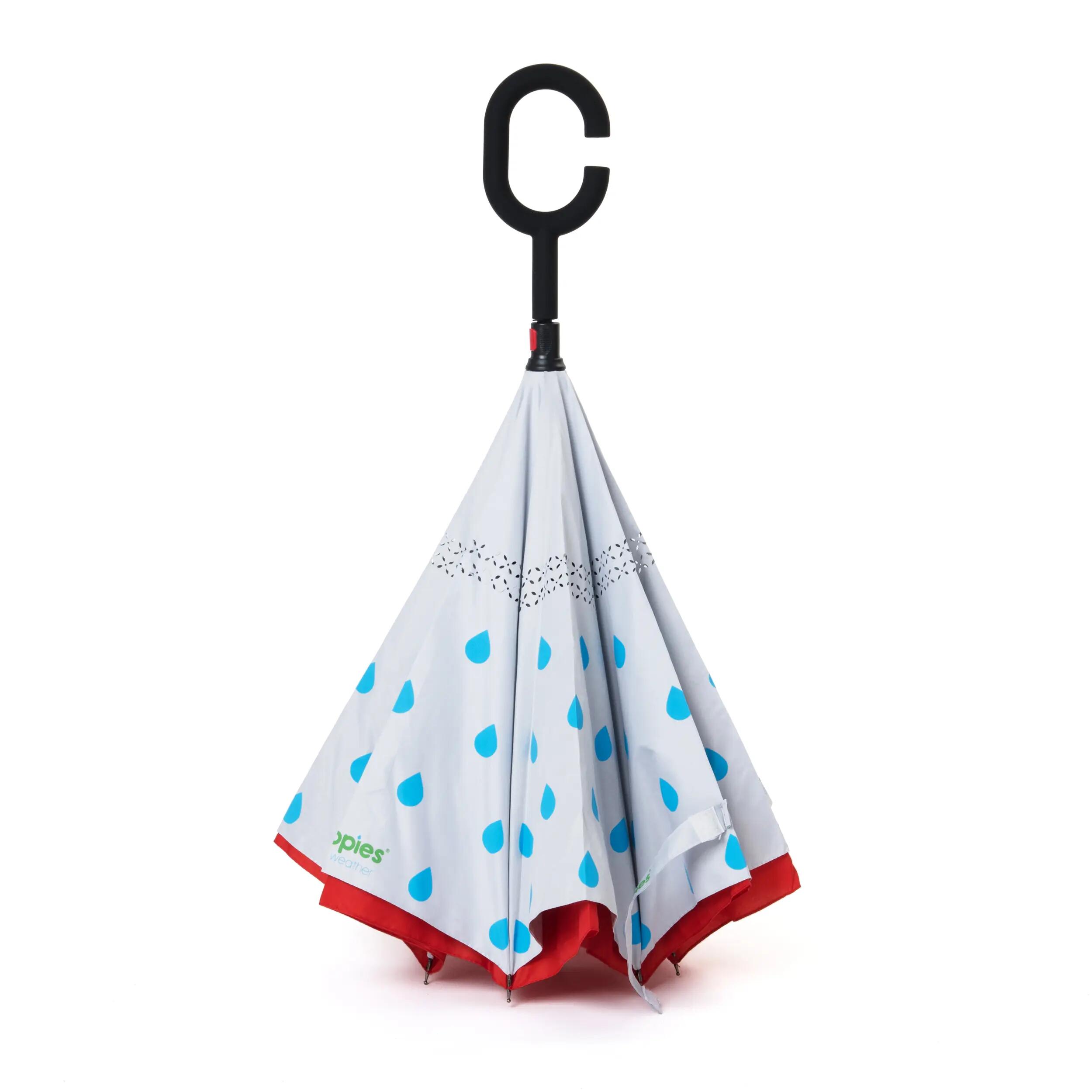 Druppies Kinderparaplu - Rode Omkeerbare Paraplu - Diameter 90 cm 2/4