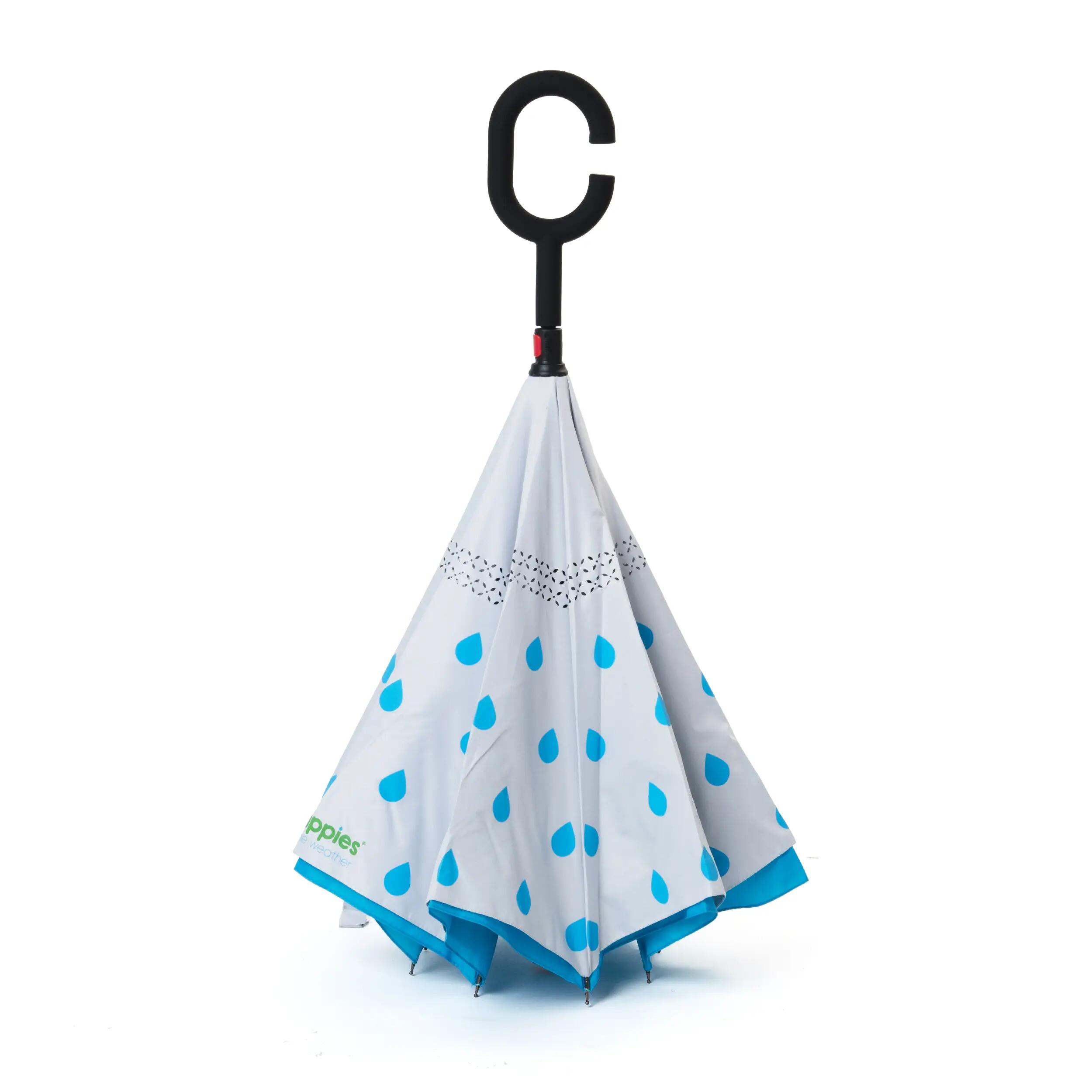 Druppies Kinderparaplu - Blauwe Omkeerbare Paraplu - Diameter 90 cm 2/4
