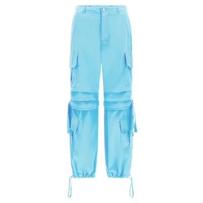 Pantaloni cargo con doppie tasche e coulisse intermedia