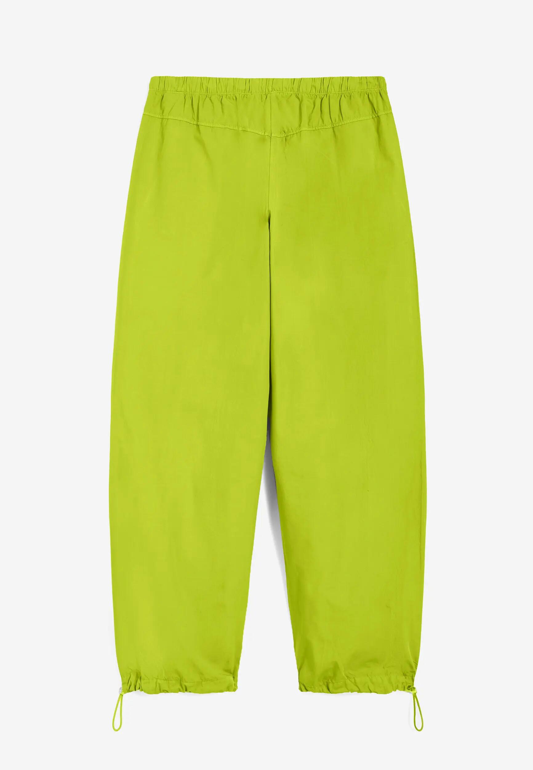 Pantalon parachute en popeline avec lacets ajustables aux chevilles 2/3