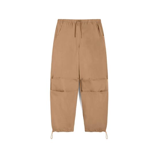 Pantaloni parachute pants in popeline con coulisse sul fondo