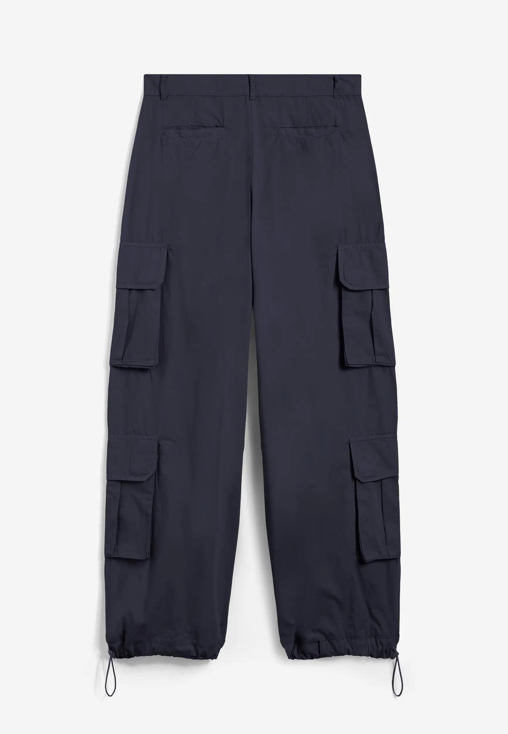 Pantalon cargo en popeline à coupe ample avec quatre grandes poches 2/3