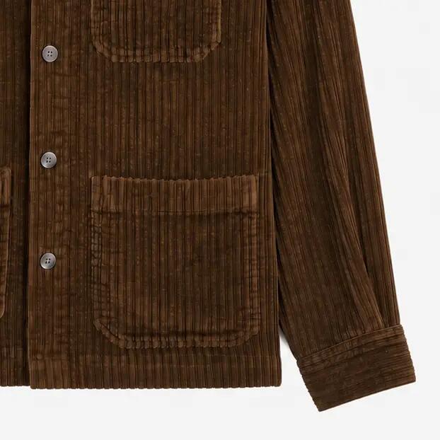 Veste worker Wael velours côtelé marron brownie 3/3