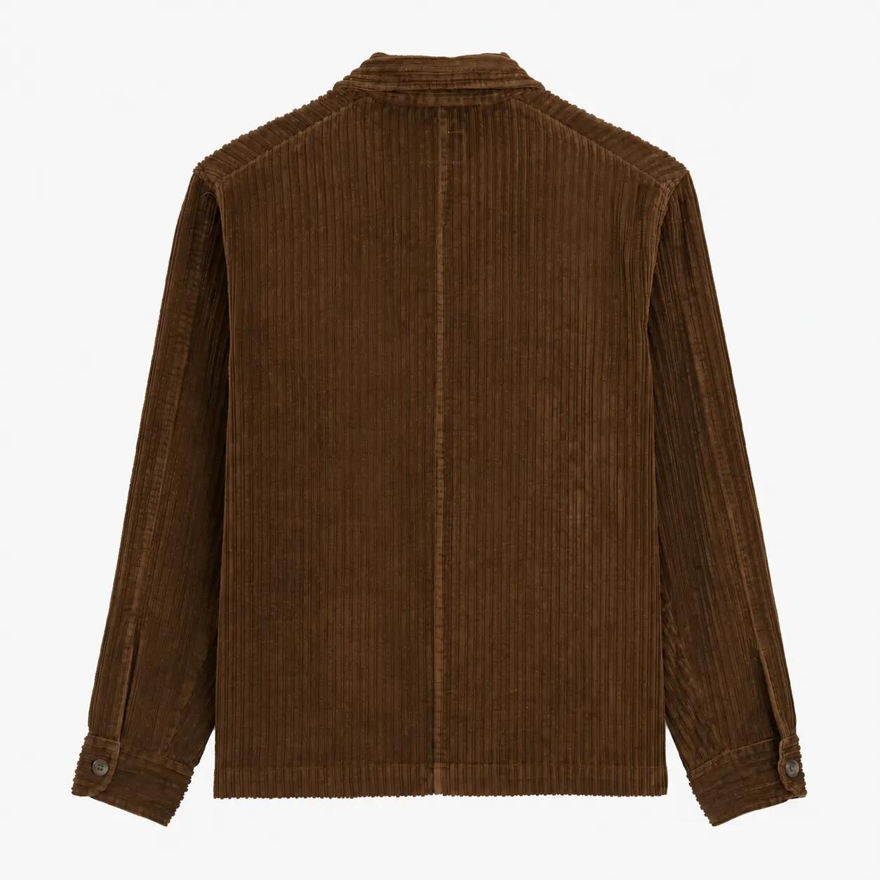 Veste worker Wael velours côtelé marron brownie 2/3