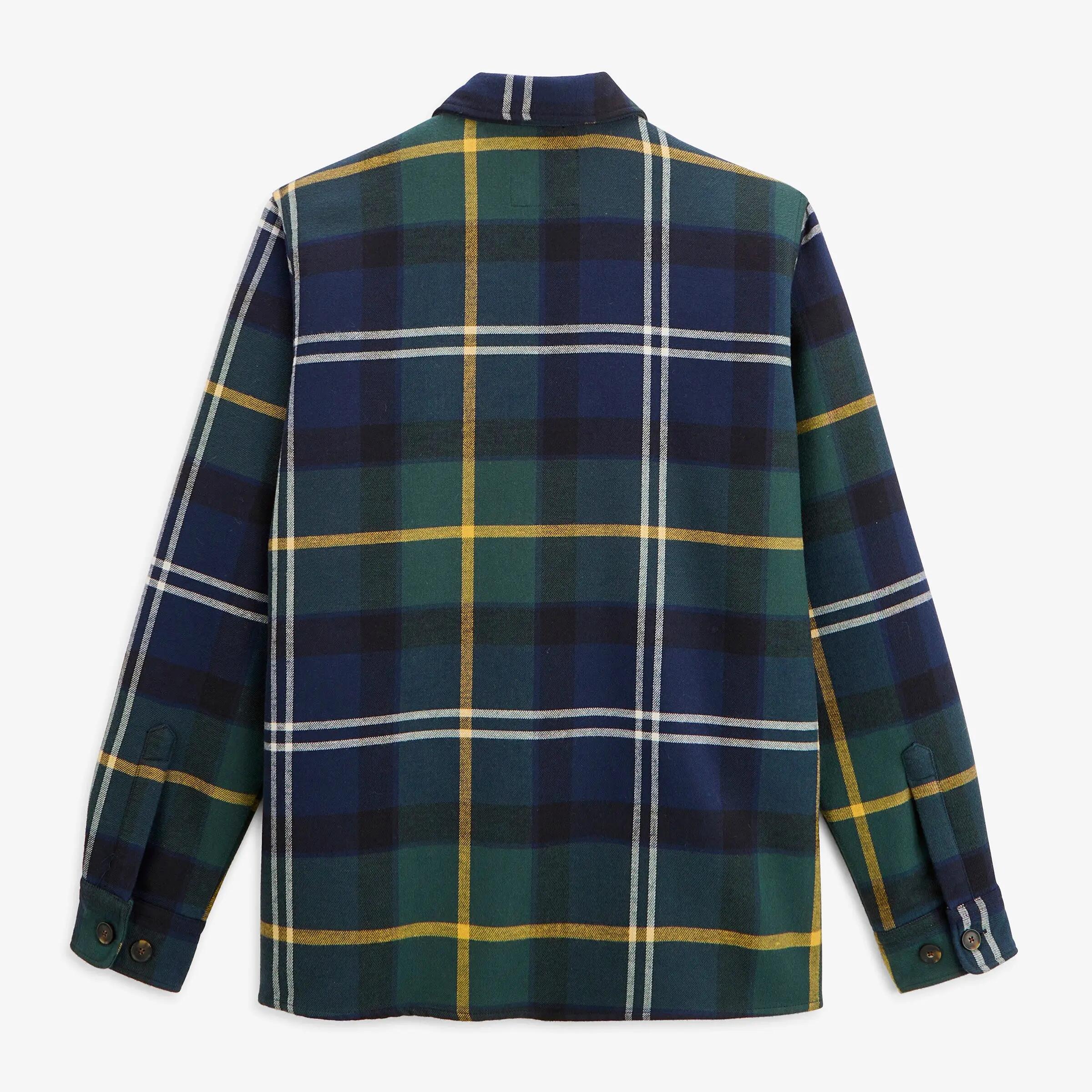 Veste worker Wael carreaux vert pivert 2/4