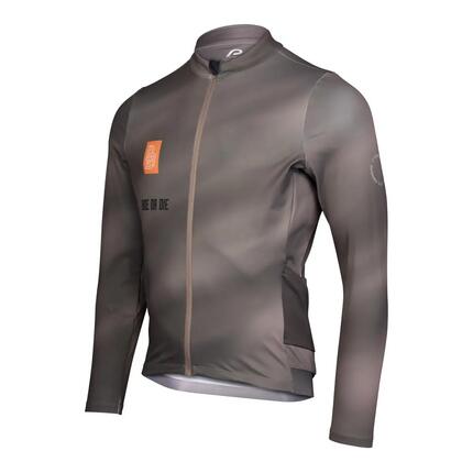 Longsleeve wielershirt - Fiets - Heren - P-Mystery LS - bruin