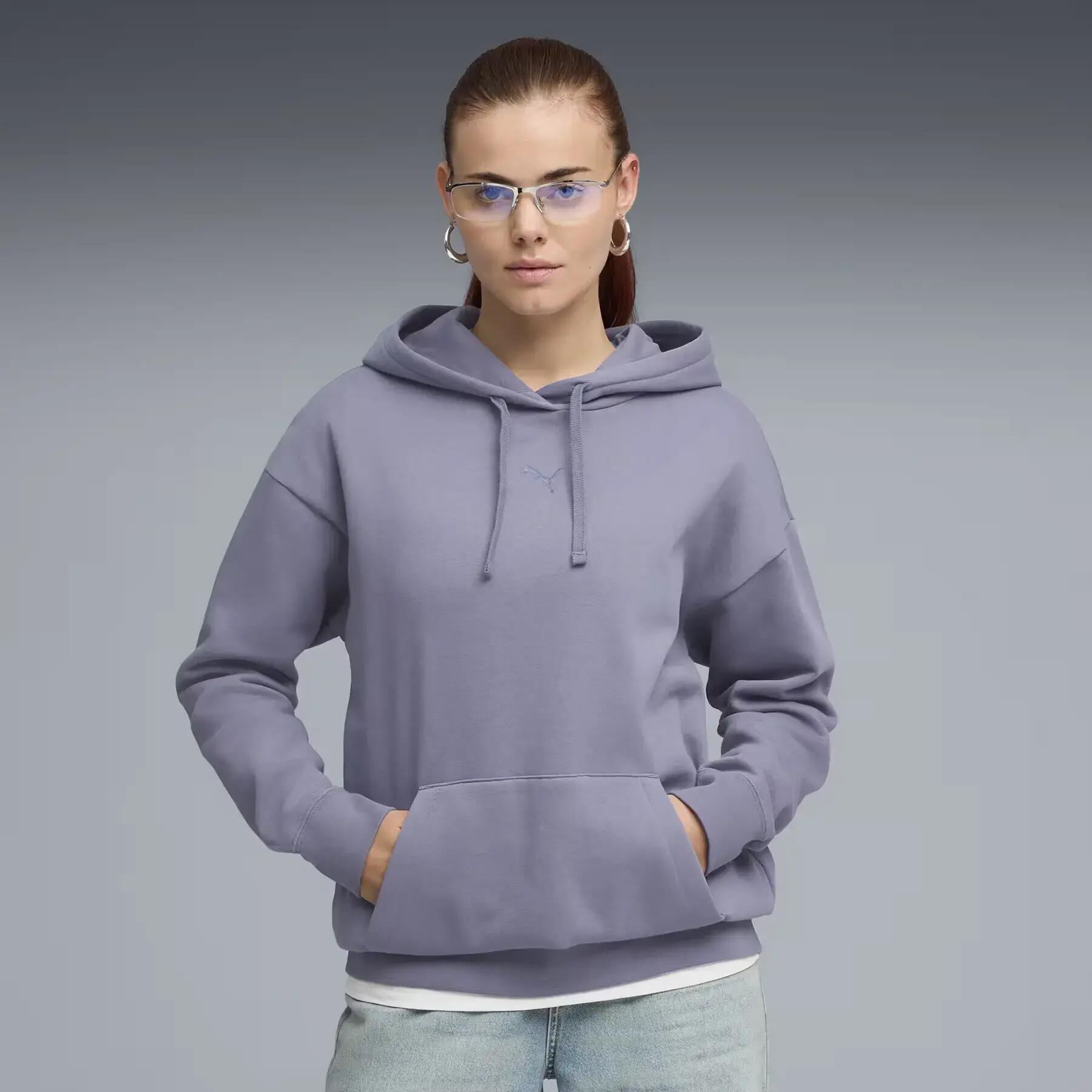 Felpa con cappuccio in fleece da donna Puma Essentials 3/5