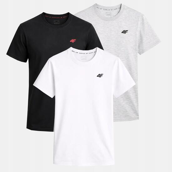 T-SHIRT MĘSKI 4F KOSZULKA ZESTAW KOMPLET 3 SZTUKI L TTSHM3341