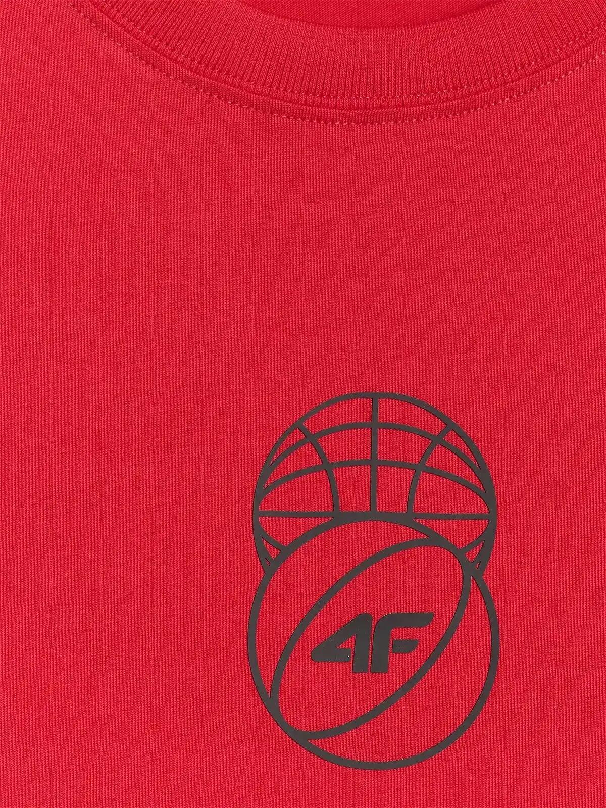 T-SHIRT MĘSKI 4F KOSZULKA SPORTOWA Z NADRUKIEM 1 BAWEŁNA  M3328 SS26 5/6