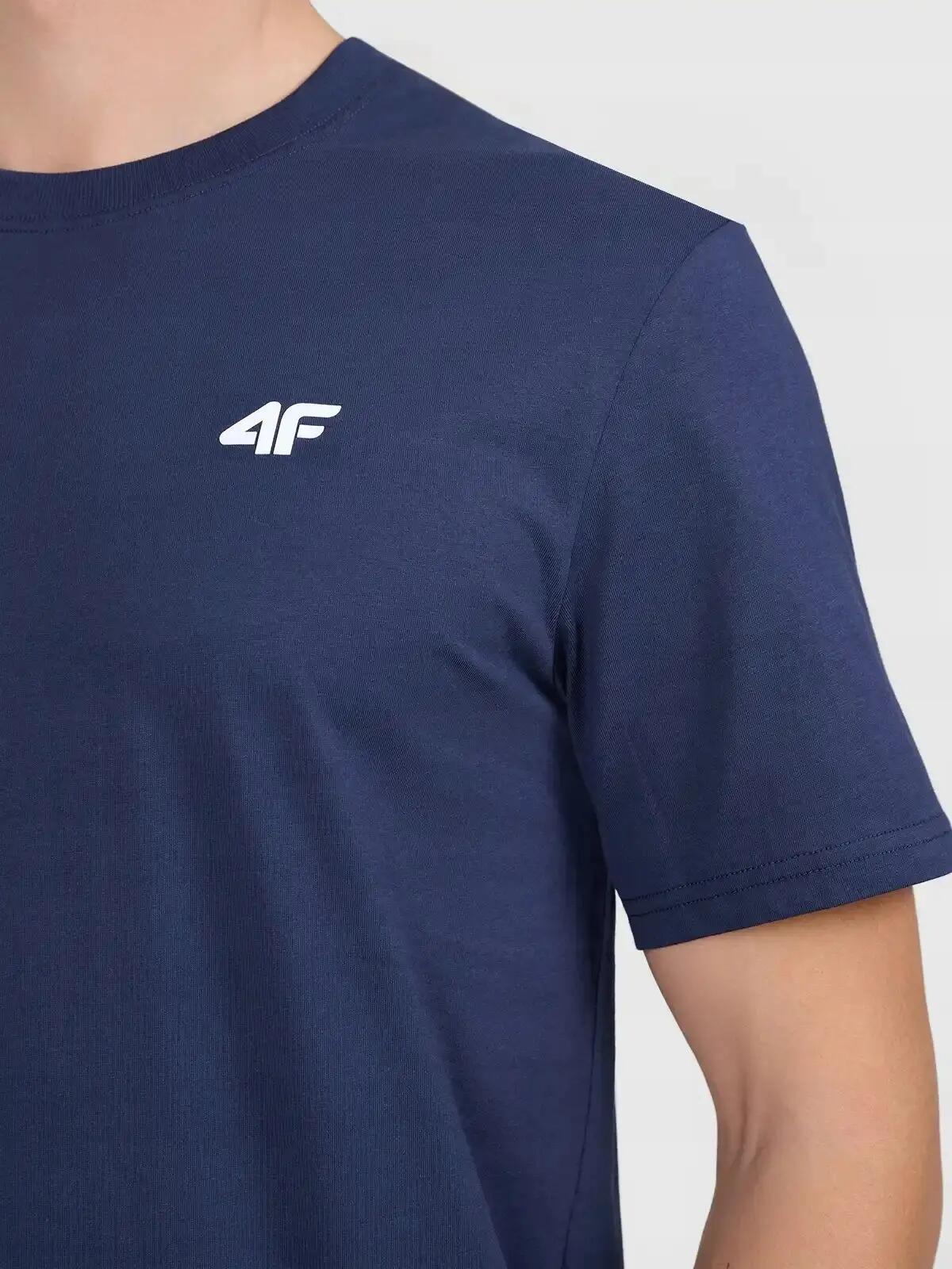 T-SHIRT MĘSKI 4F KOSZULKA BAWEŁNIANA SPORTOWA SLIM  TTSHM3340 SS26 4/5