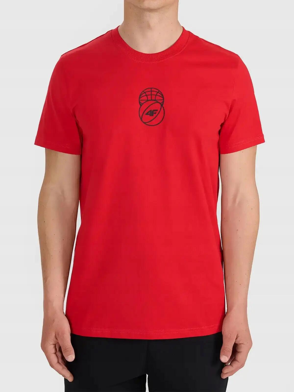 T-SHIRT MĘSKI 4F KOSZULKA SPORTOWA Z NADRUKIEM 1 BAWEŁNA  M3328 SS26 3/6