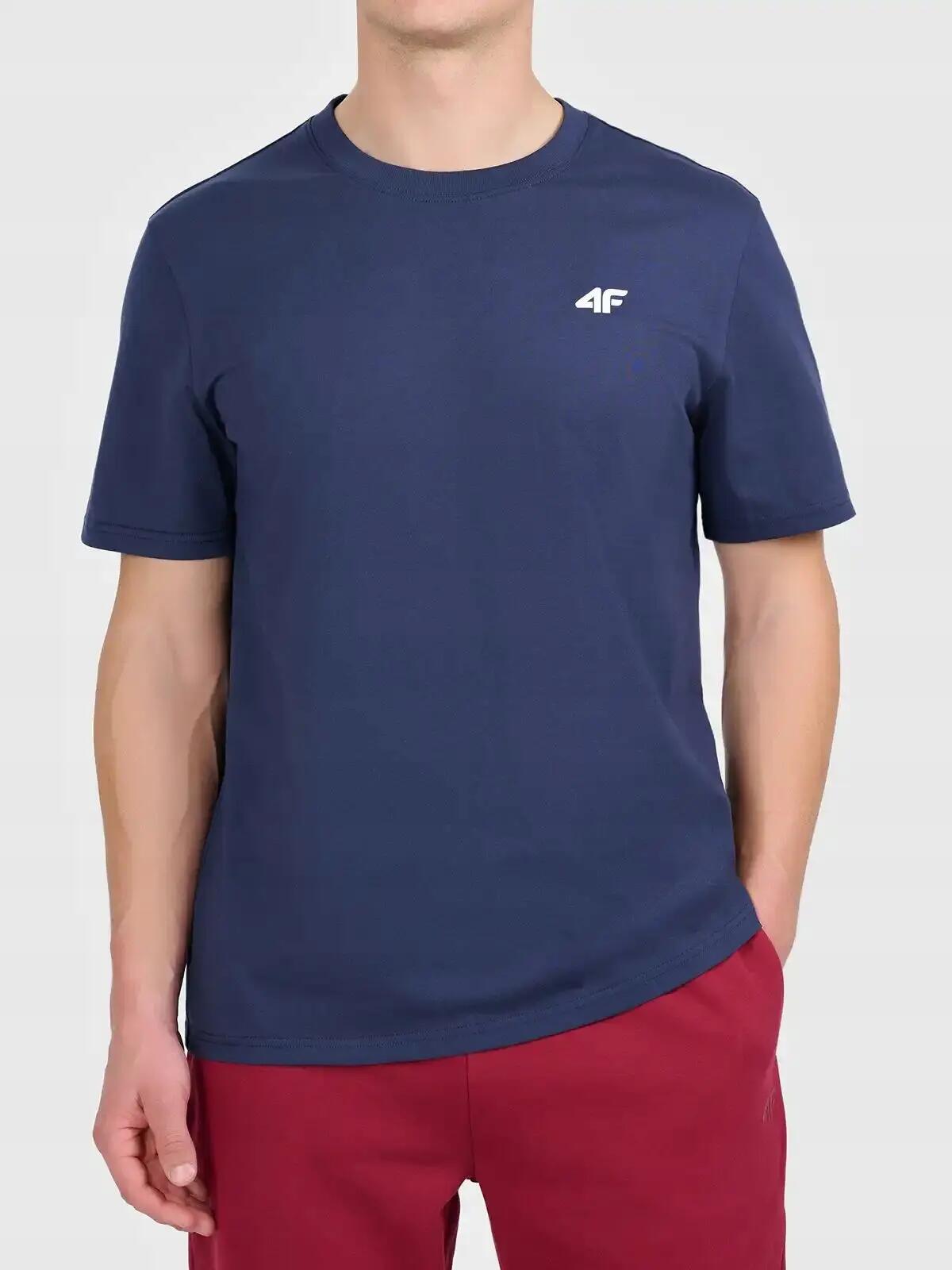 T-SHIRT MĘSKI 4F KOSZULKA BAWEŁNIANA SPORTOWA SLIM  TTSHM3340 SS26 2/5