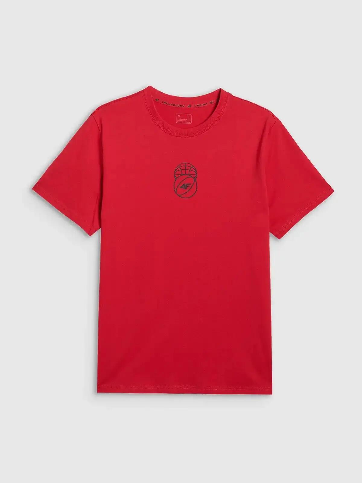 T-SHIRT MĘSKI 4F KOSZULKA SPORTOWA Z NADRUKIEM 1 BAWEŁNA  M3328 SS26 2/6