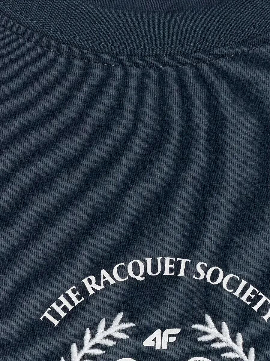 KOSZULKA DAMSKA 4F T-SHIRT BAWEŁNIANY DO TENISA  F2723 SS26 7/8
