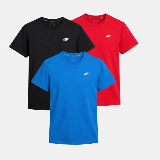 ZESTAW KOSZULEK MĘSKICH 4F KOMPLET 3 SZTUKI T-SHIRT L TTSHM3341