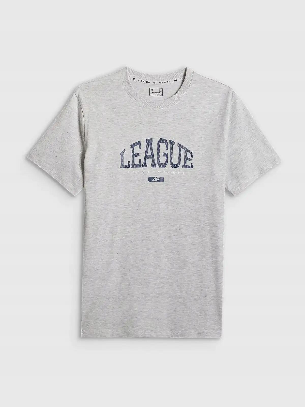 T-SHIRT MĘSKI 4F KOSZULKA SPORTOWA Z NADRUKIEM BAWEŁNIANA  M3326 SS26 9/10