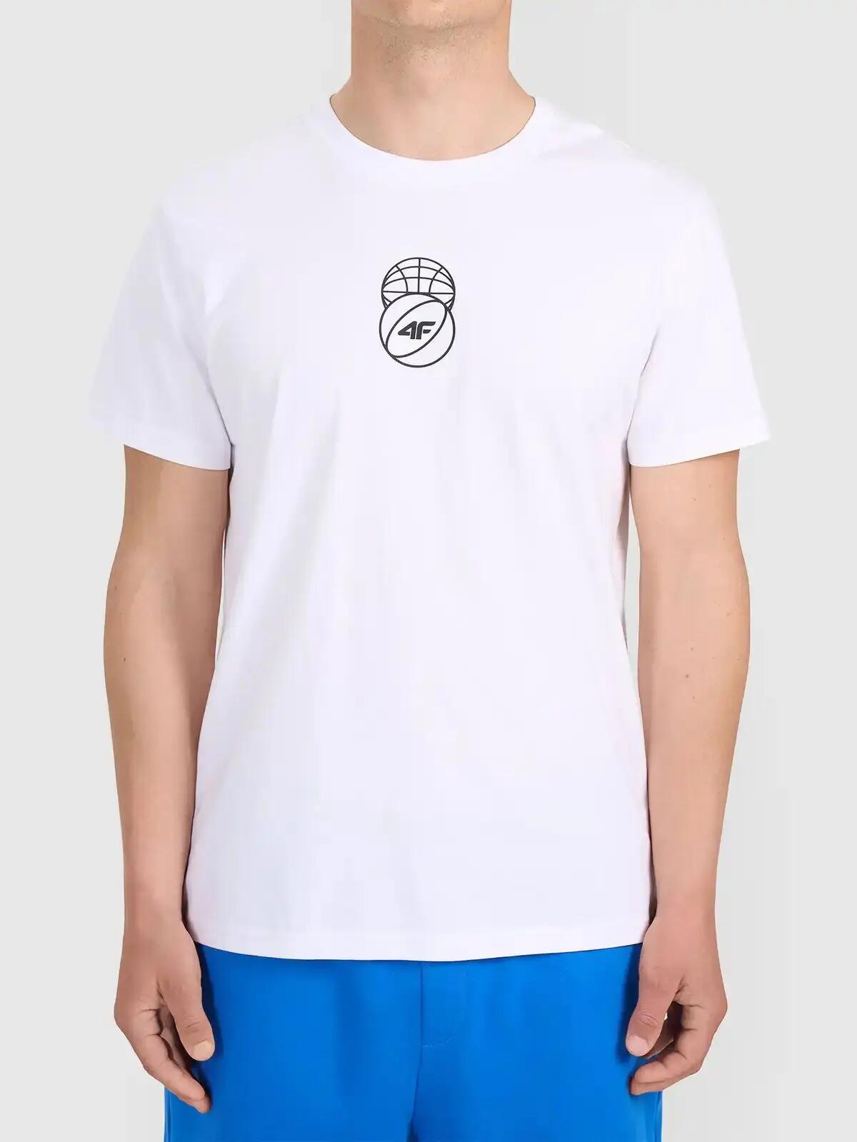 T-SHIRT MĘSKI 4F KOSZULKA SPORTOWA Z NADRUKIEM 1 BAWEŁNA  M3328 SS26 3/6