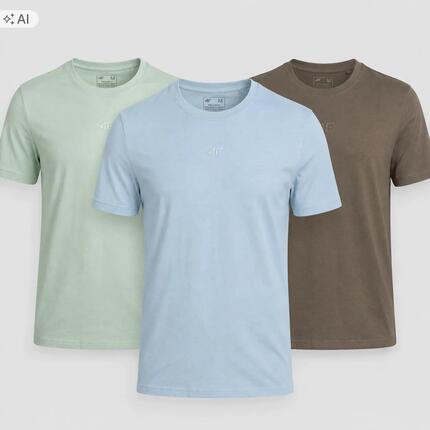 T-SHIRT MĘSKI 4F KOLEKCJA LIMITOWANA 3 SZT KOMPLET KOSZULEK M3947 SS26