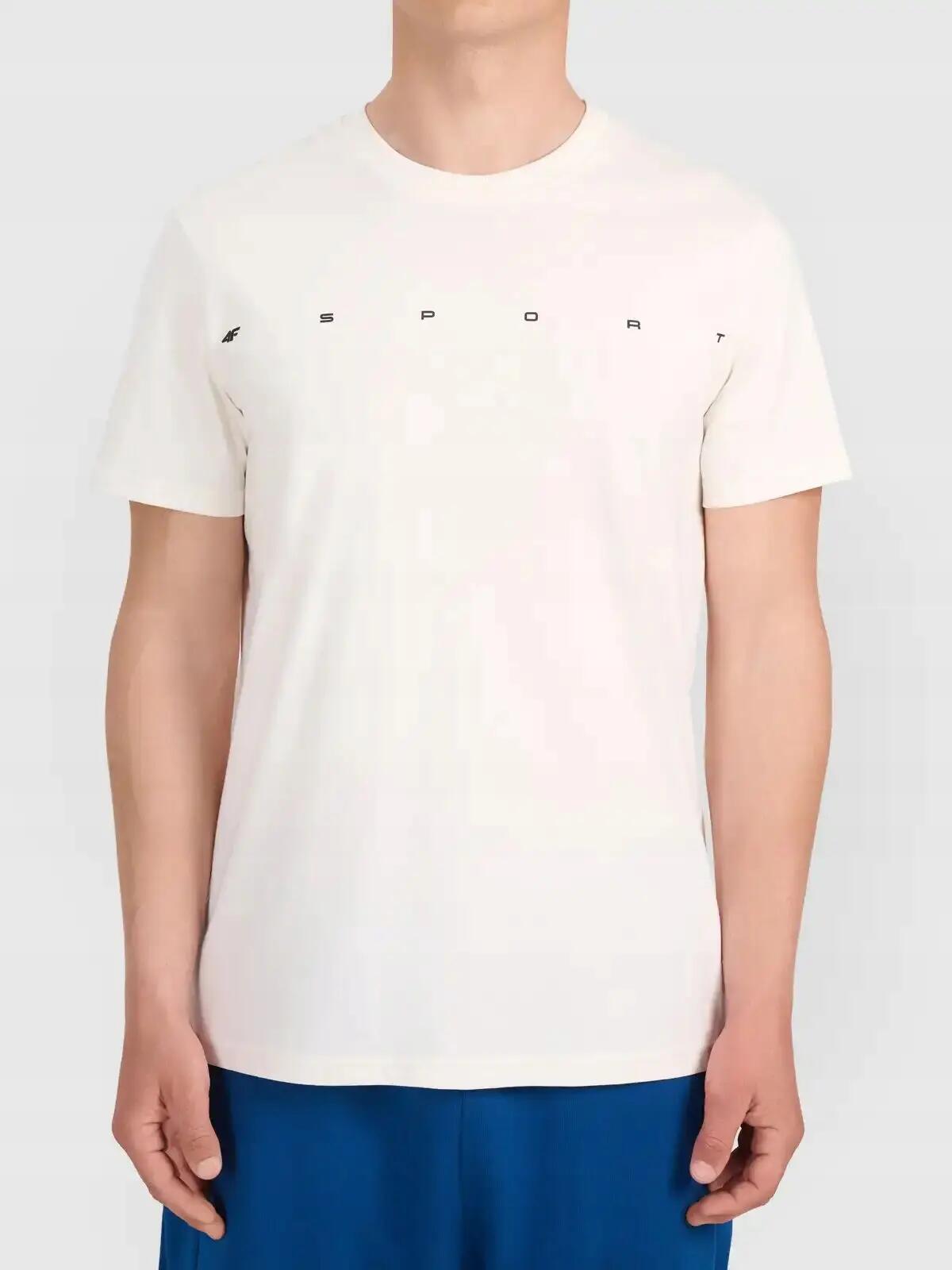 T-SHIRT MĘSKI 4F KOSZULKA BAWEŁNIANA SPORTOWA NA CO DZIEŃ  M2661 SS26 3/6