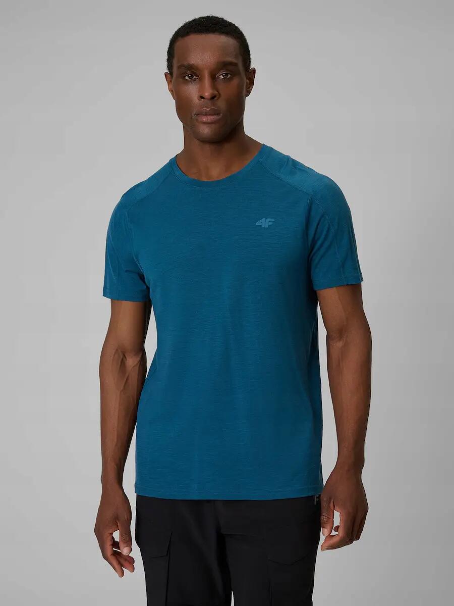 KOSZULKA TREKKINGOWA 4F T-SHIRT MĘSKI WEŁNIANY SZYBKOSCHNĄCY  M1798 SS26 2/9