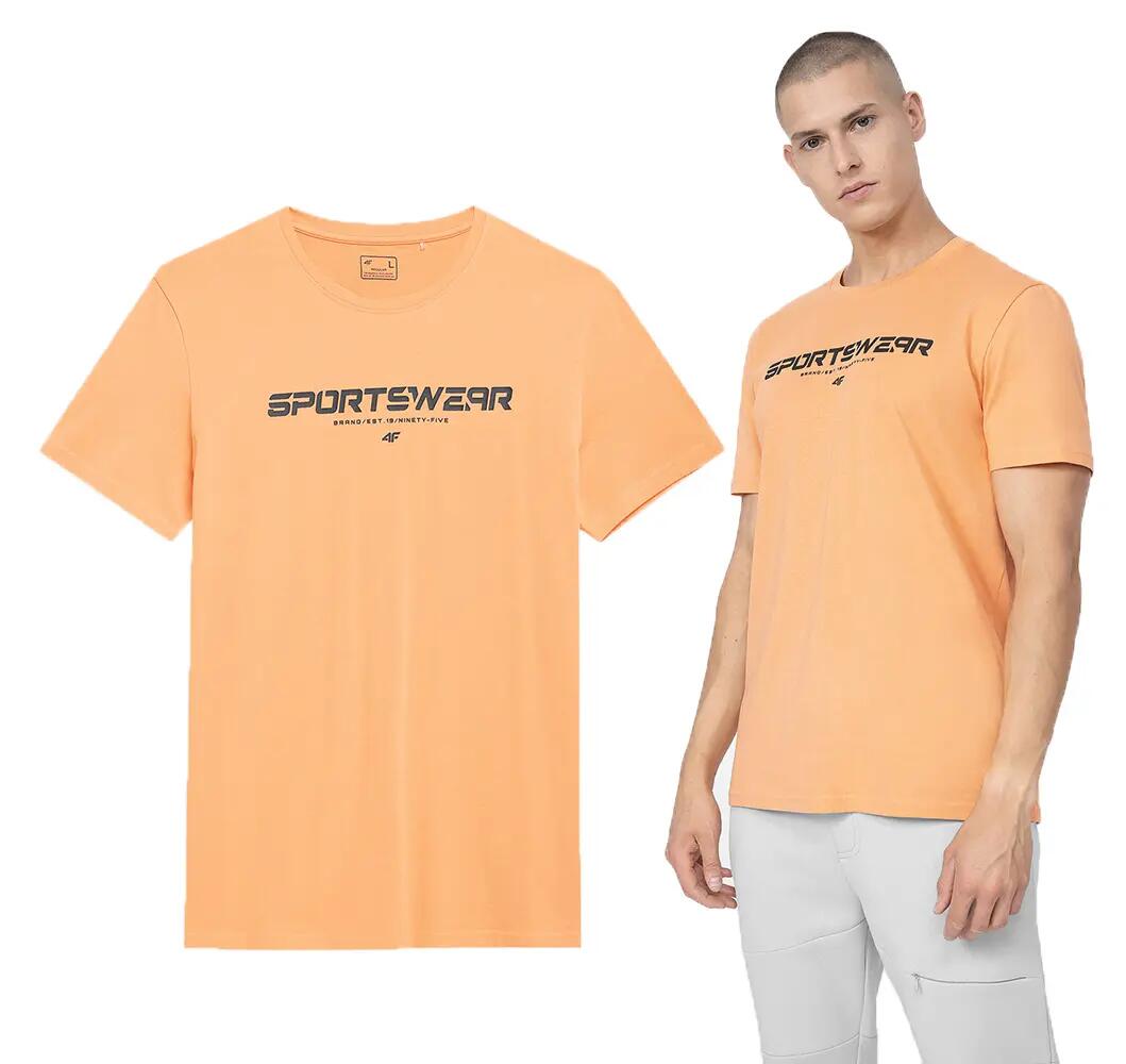 KOSZULKA MĘSKA 4F BAWEŁNIANA T-SHIRT SPORTOWY TTSHM364 2/7