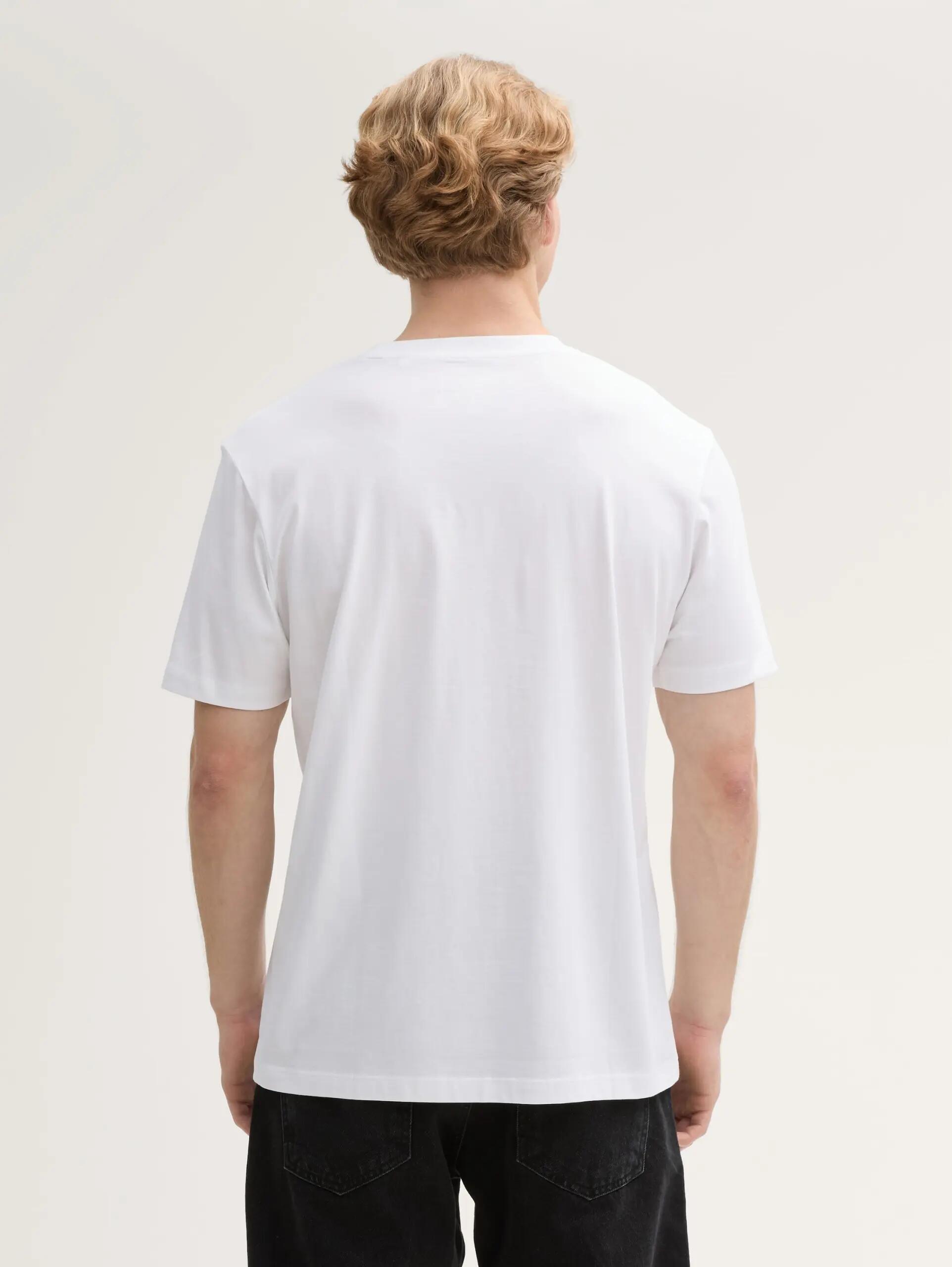 T-SHIRT KOSZULKA MĘSKA Z NADRUKIEM WHITE TOM TAILOR 3/9
