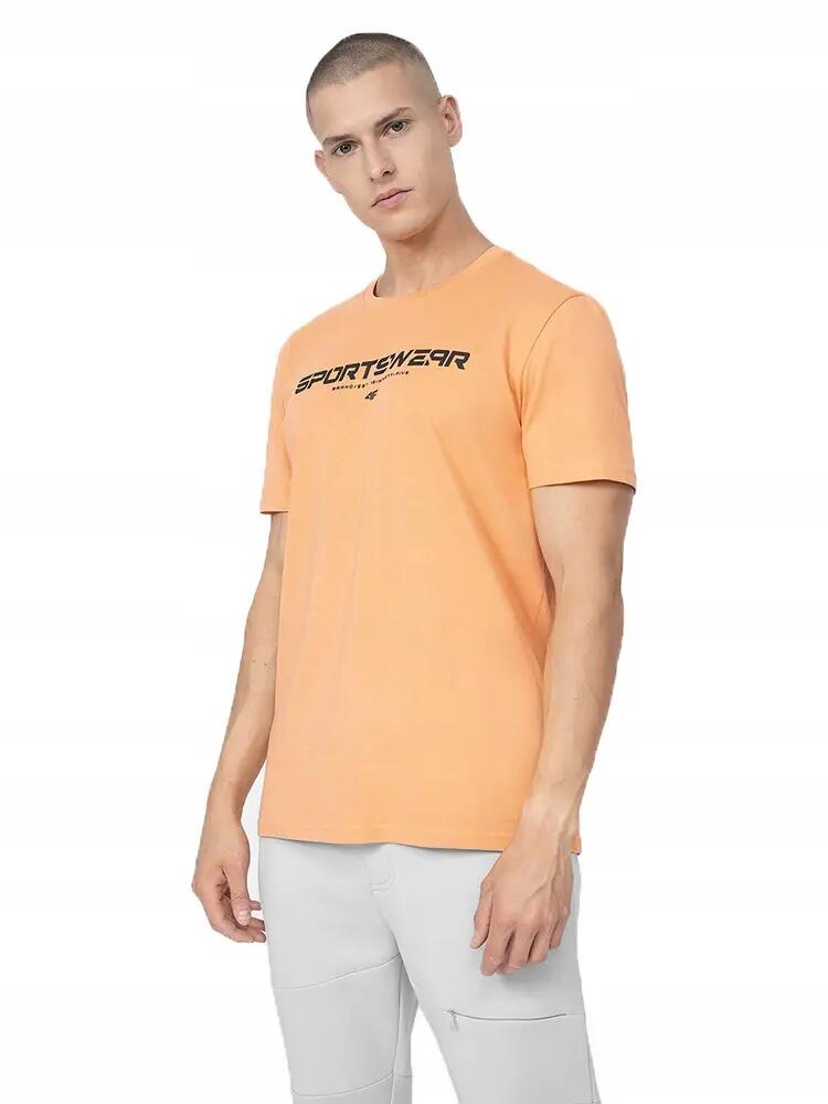 KOSZULKA MĘSKA 4F BAWEŁNIANA T-SHIRT SPORTOWY TTSHM364 6/7