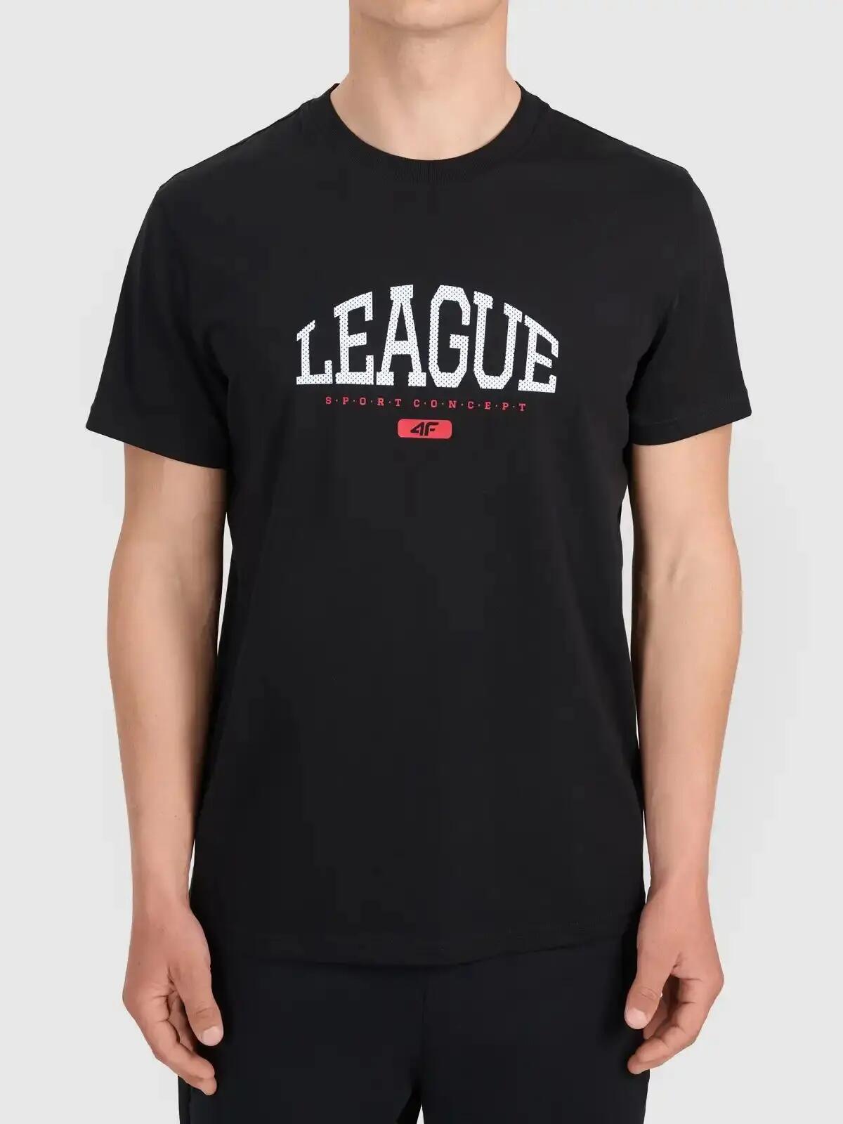 T-SHIRT MĘSKI 4F KOSZULKA SPORTOWA Z NADRUKIEM BAWEŁNIANA L M3326 SS26 6/12