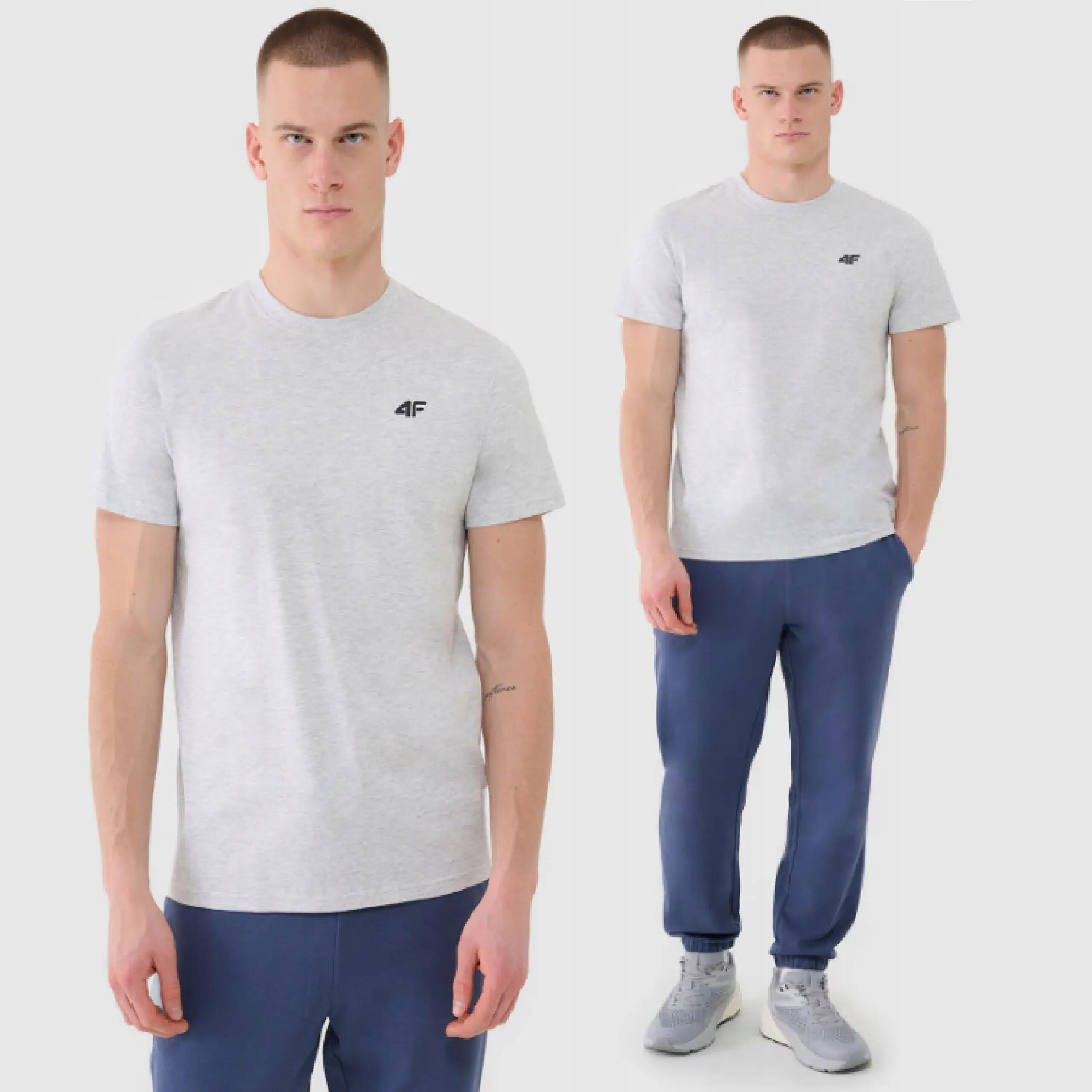 T-SHIRT MĘSKI 4F KOSZULKA BAWEŁNIANA SPORTOWA  TTSHM2256 6/7