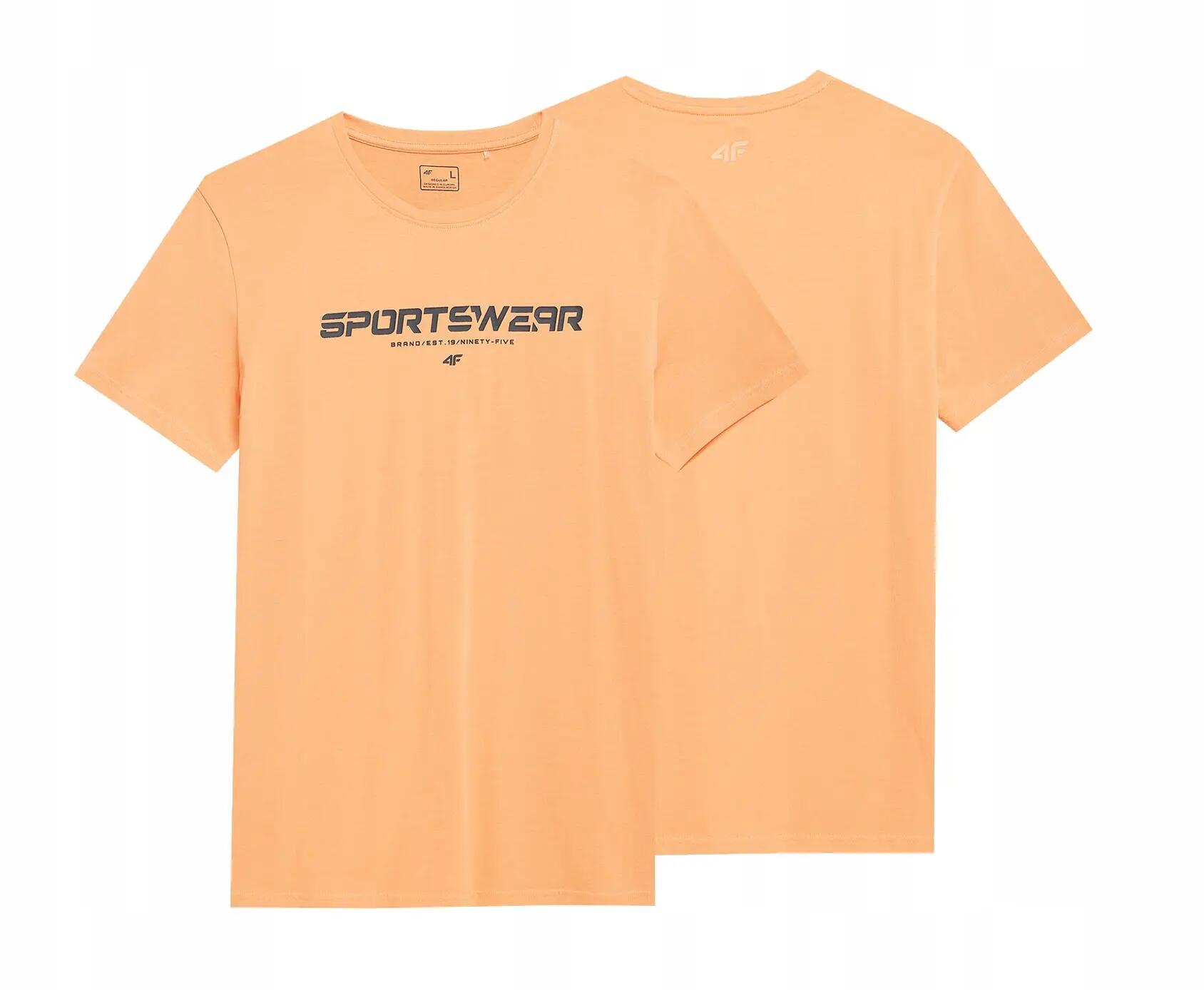 KOSZULKA MĘSKA 4F BAWEŁNIANA T-SHIRT SPORTOWY TTSHM364 3/7
