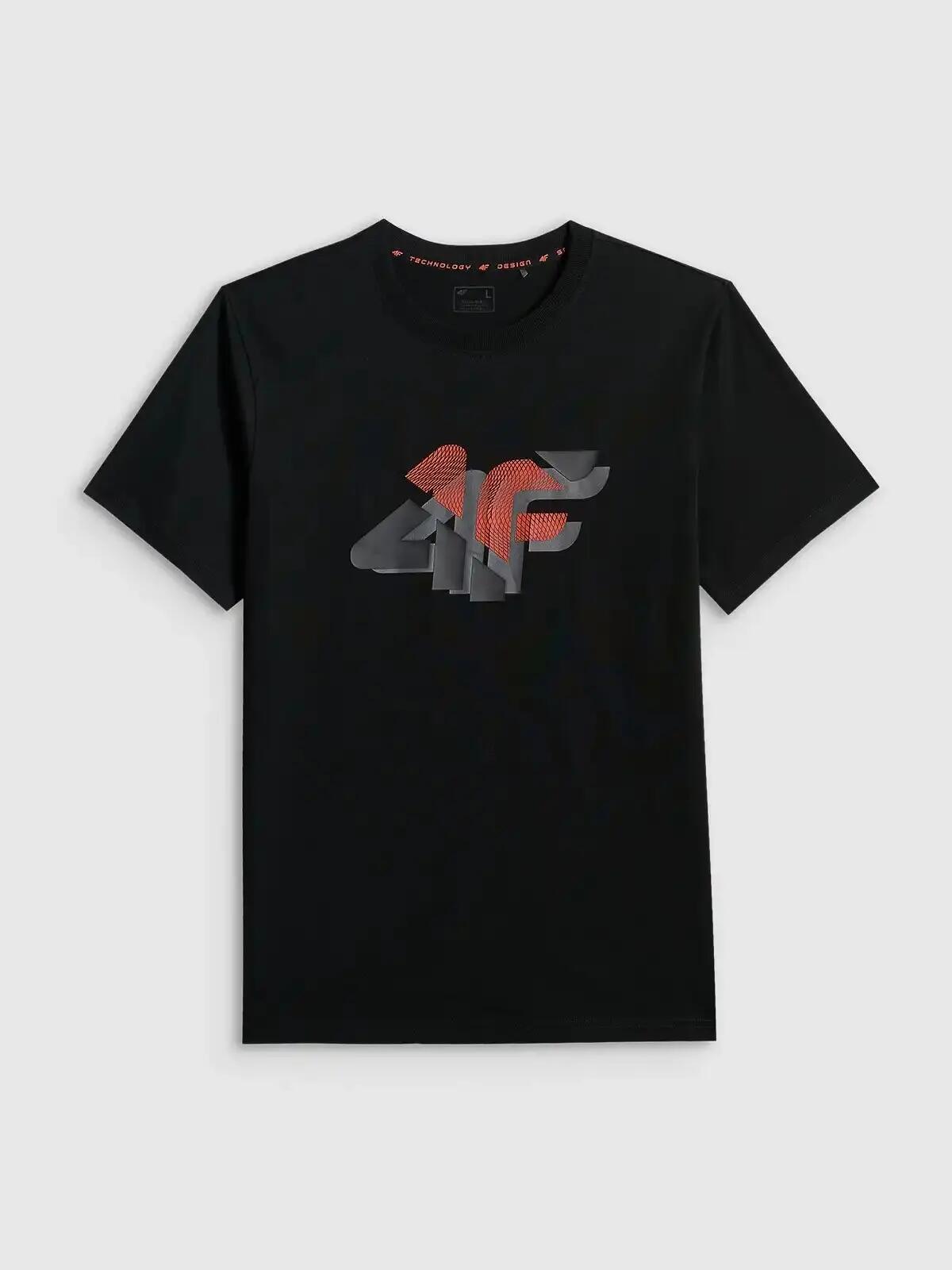 T-SHIRT MĘSKI 4F KOSZULKA BAWEŁNIANA Z NADRUKIEM  M2667 SS26 4/6